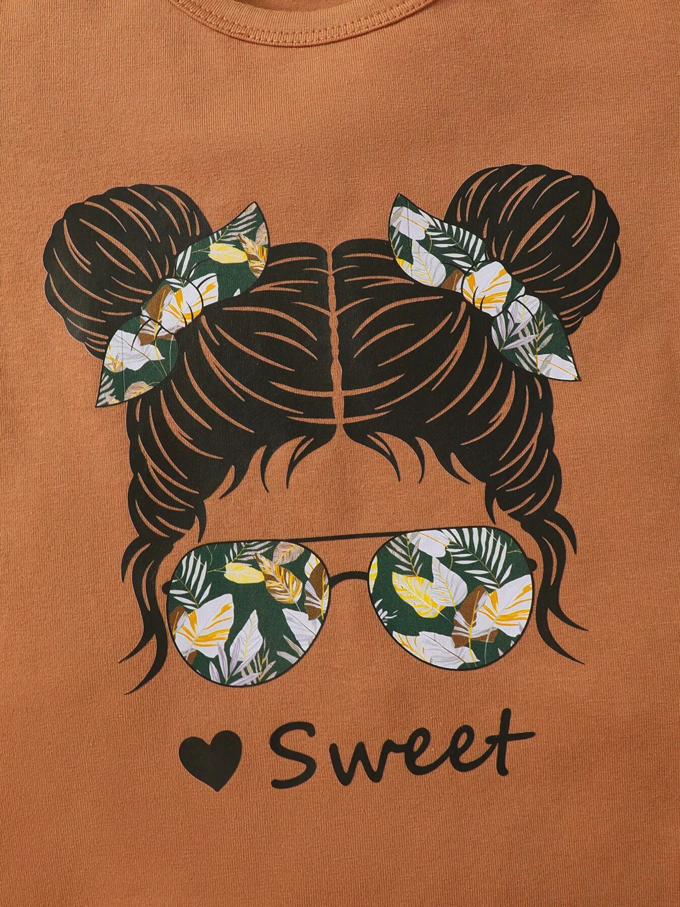 Children's Graphic Top & Floral Pants Set - Seedandsoulful