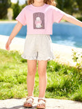 Children's Bunny Round Neck Top and Shorts Set - Seedandsoulful