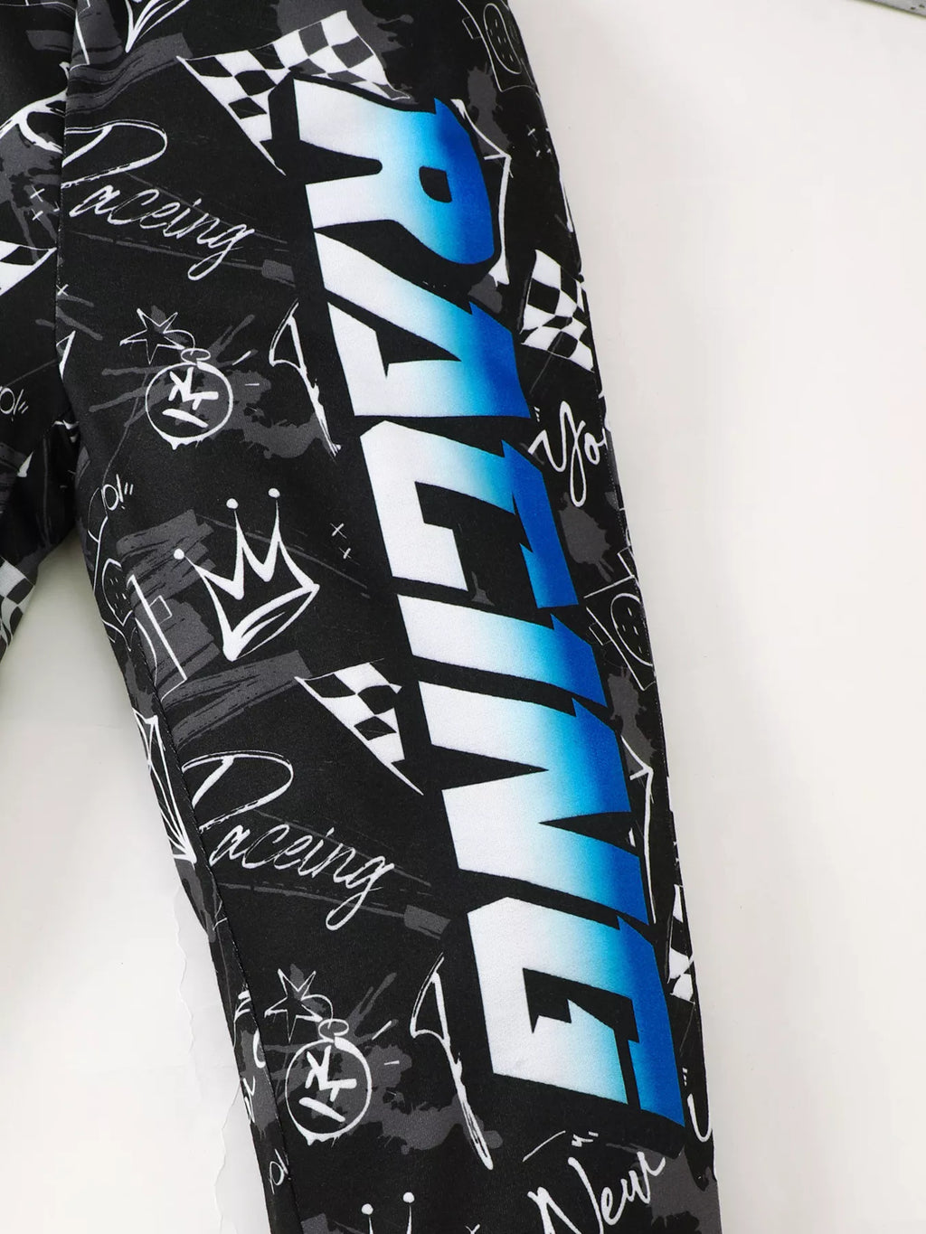 Children's Racing Car Print Long Sleeve Sweatshirt and Pants Set - Seedandsoulful