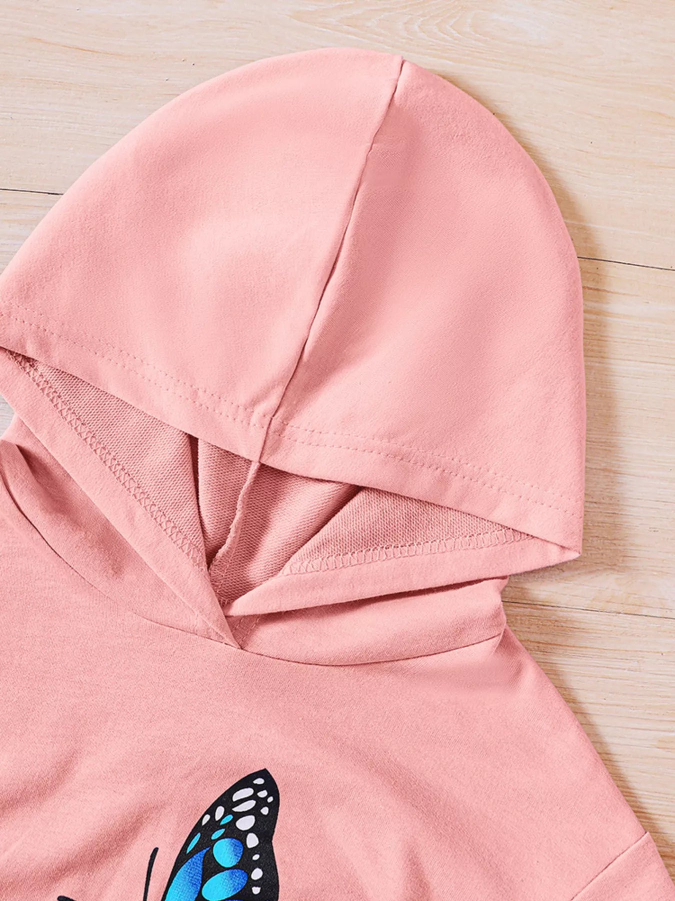 Childrens's Butterfly Print Hoodie & Pants Set - Seedandsoulful