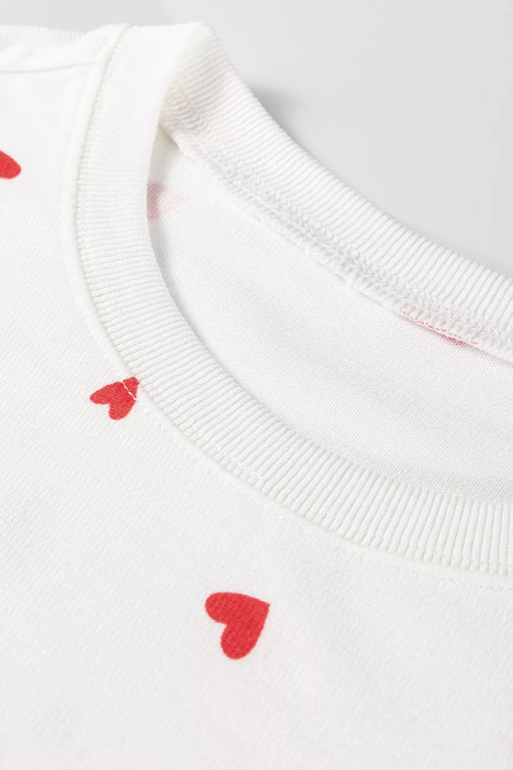 Hearts Printed Long Sleeve Top Drawstring Pants Lounge Set - Seedandsoulful