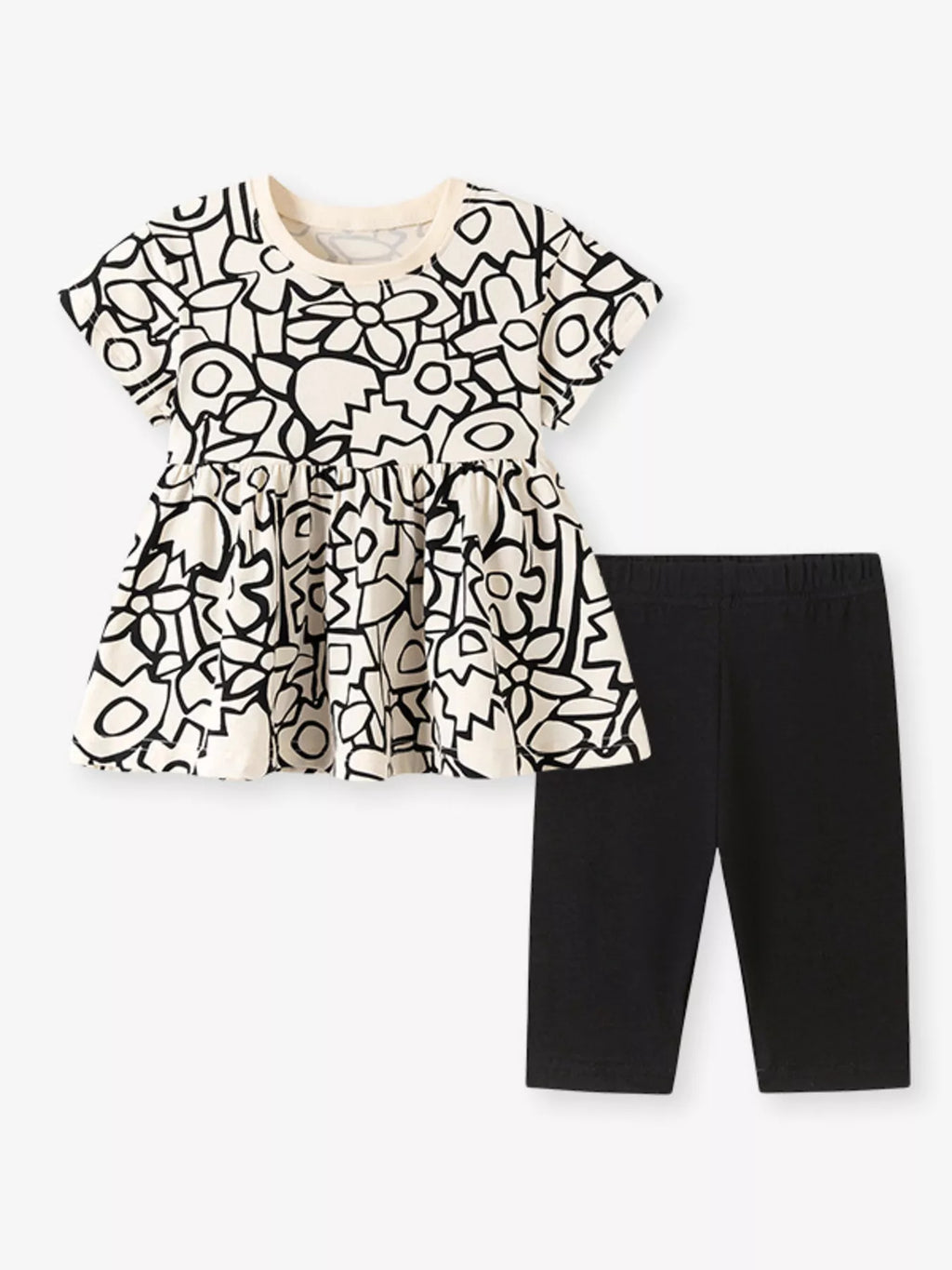 Children's Printed Top and Leggings Set - Seedandsoulful