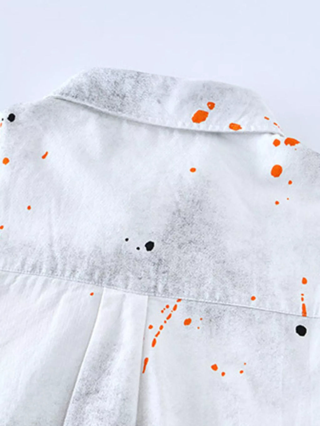 Men's Splatter Print Casual Short Sleeve Shirt - Seedandsoulful