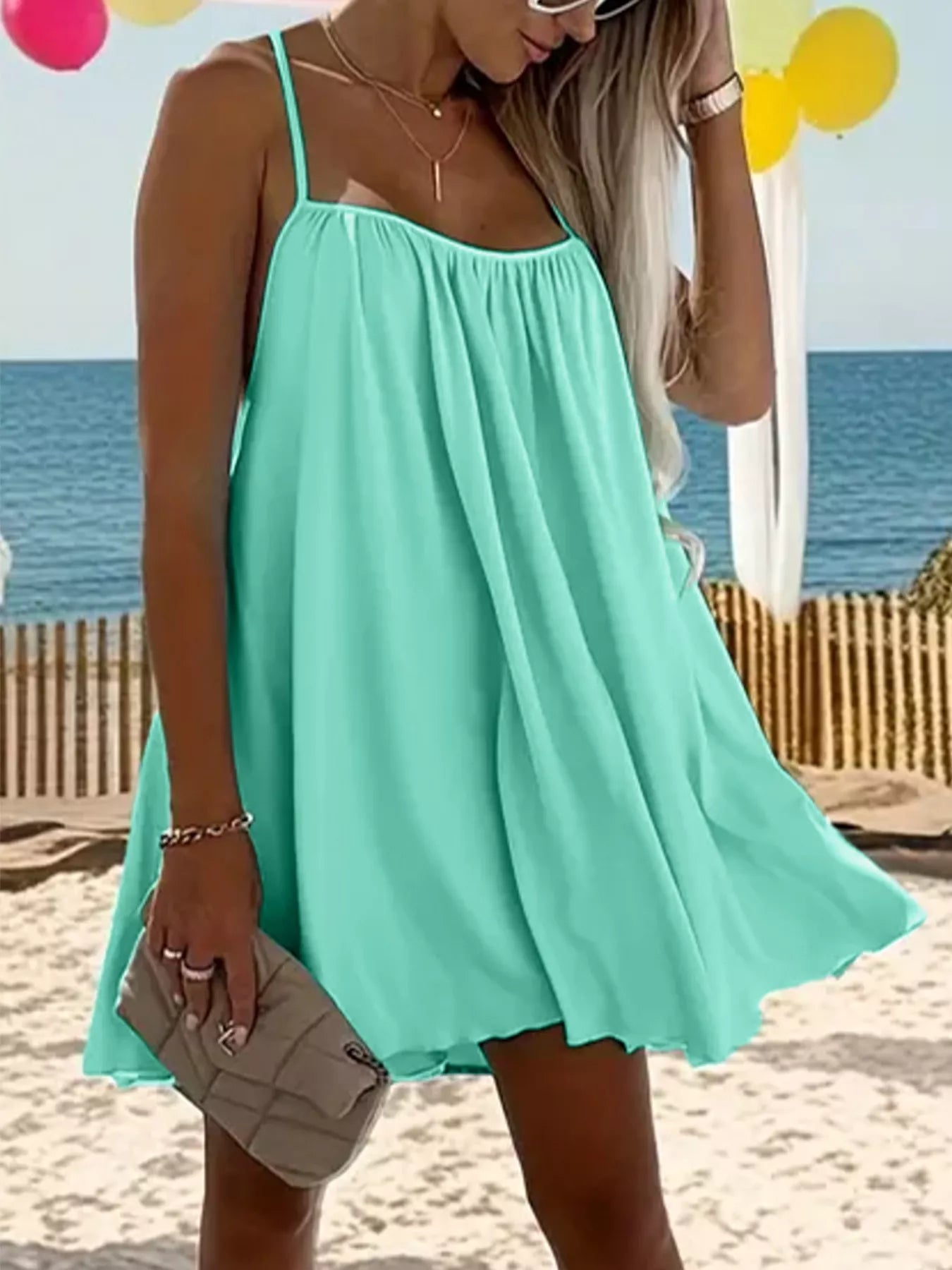 Sleeveless Flowy Mini Dress - Seedandsoulful