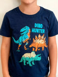 Children's Dino Hunter Graphic Short Sleeve T-Shirt - Seedandsoulful