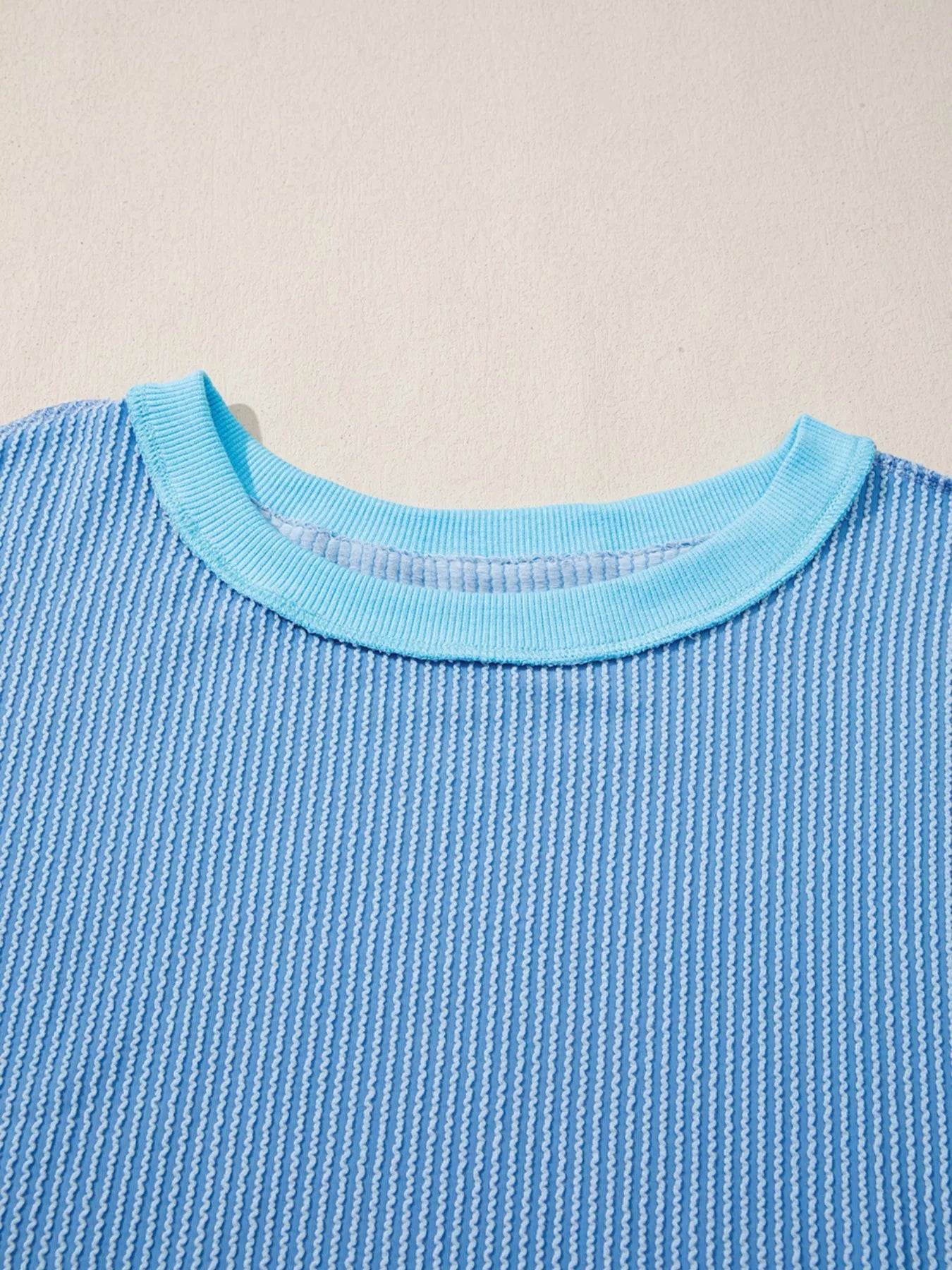 Twisted Rib Uneven Hem Drop Shoulder Loose Knit Top - Seedandsoulful