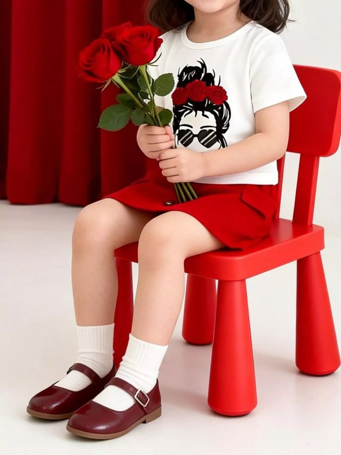 Children's Graphic Tee and Skirt Set - Seedandsoulful