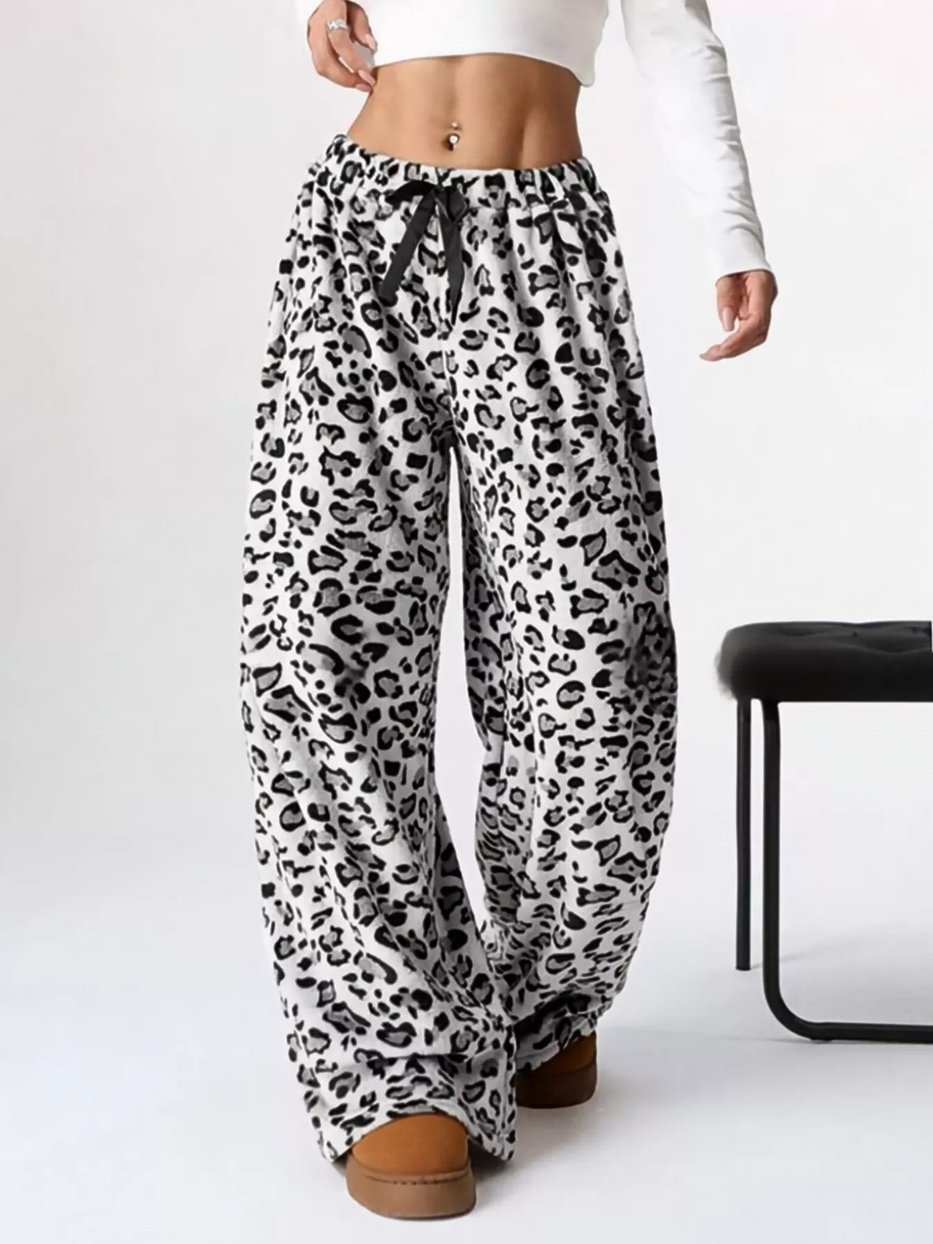 Leopard Wide Leg Pants - Seedandsoulful
