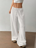 Drawstring Wide - Leg Casual Pants - Seedandsoulful