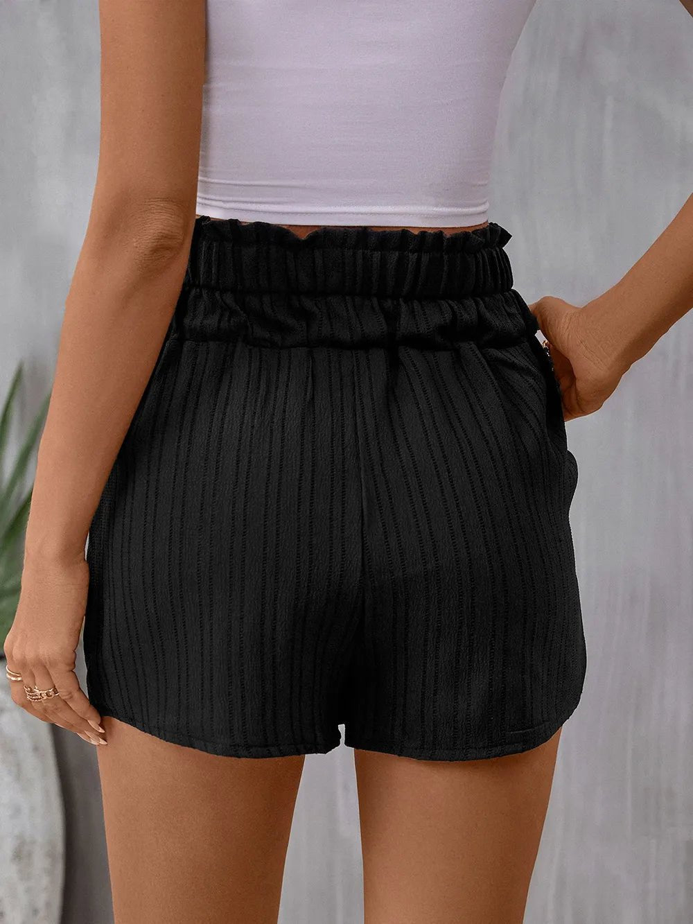 Perfee Pocketed High Waist Shorts - Seedandsoulful