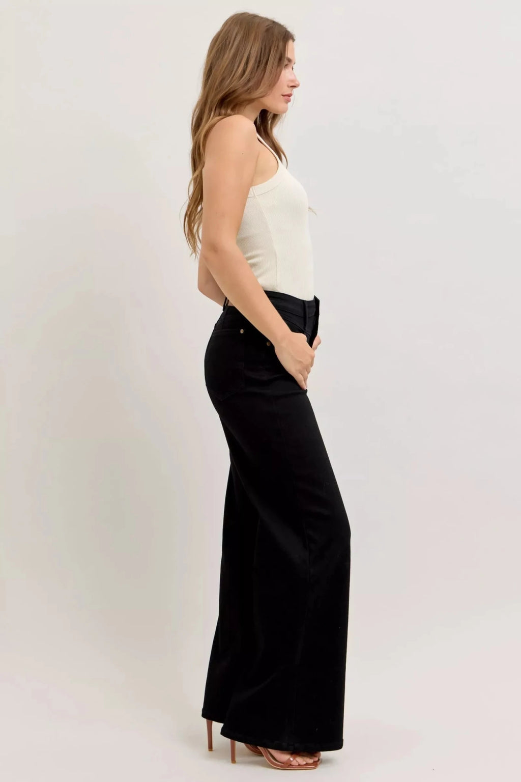 Judy Blue High - Waisted Wide Leg Jeans - Seedandsoulful