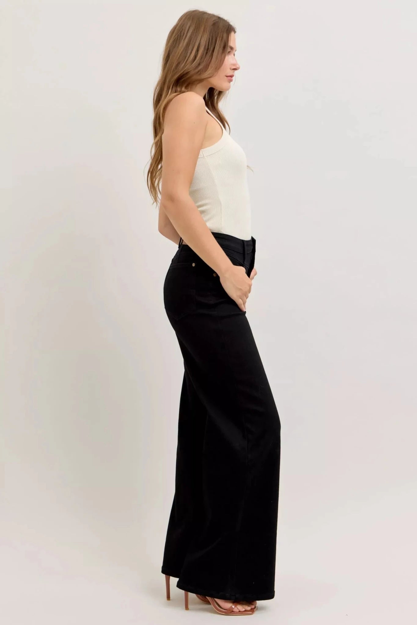 Judy Blue High - Waisted Wide Leg Jeans - Seedandsoulful