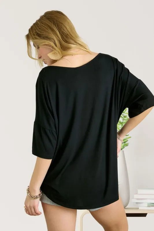 ADORA Sequin US Flag Pocketed Top - Seedandsoulful