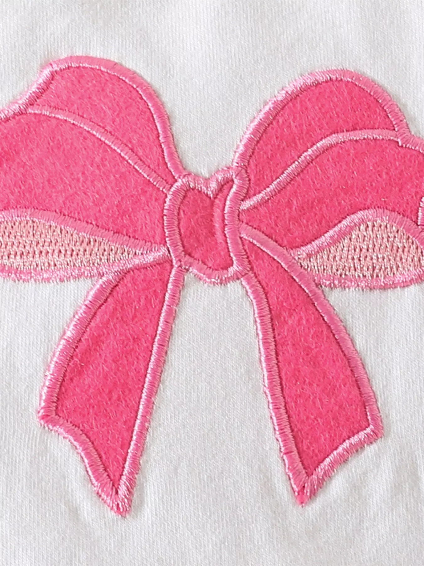 Children's Bowknot Print Ruffle Trim 3 Piece Set - Seedandsoulful