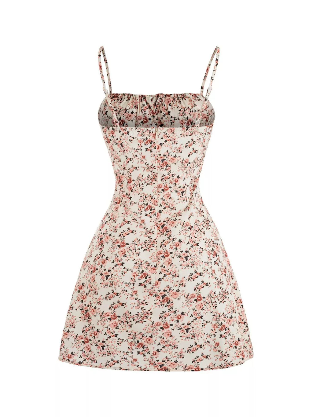 Floral Print Tie Strap Mini Dress - Seedandsoulful