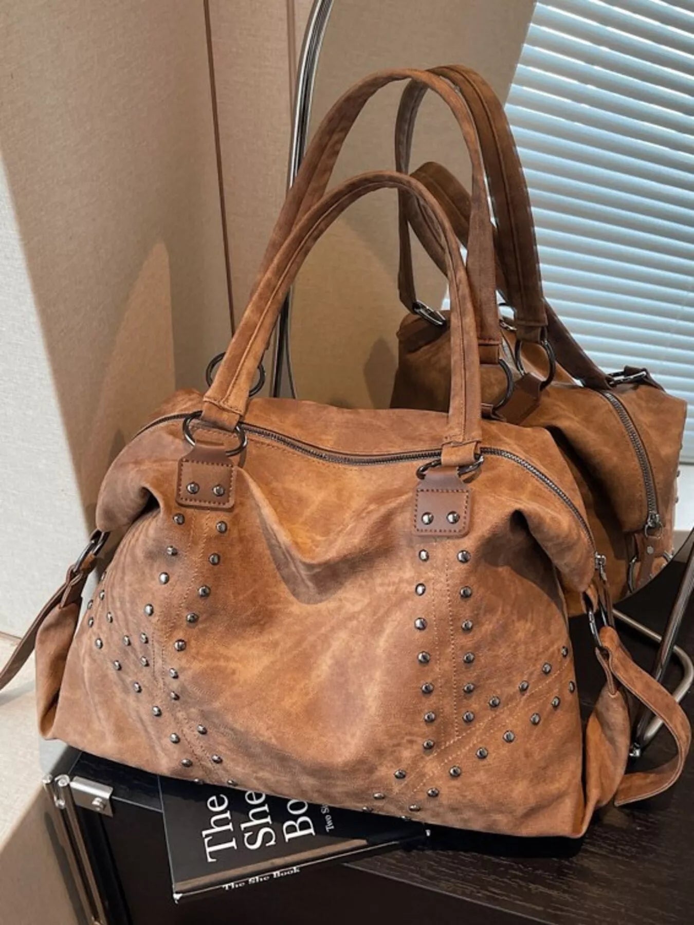 Studded Vintage - Style Handbag - Seedandsoulful