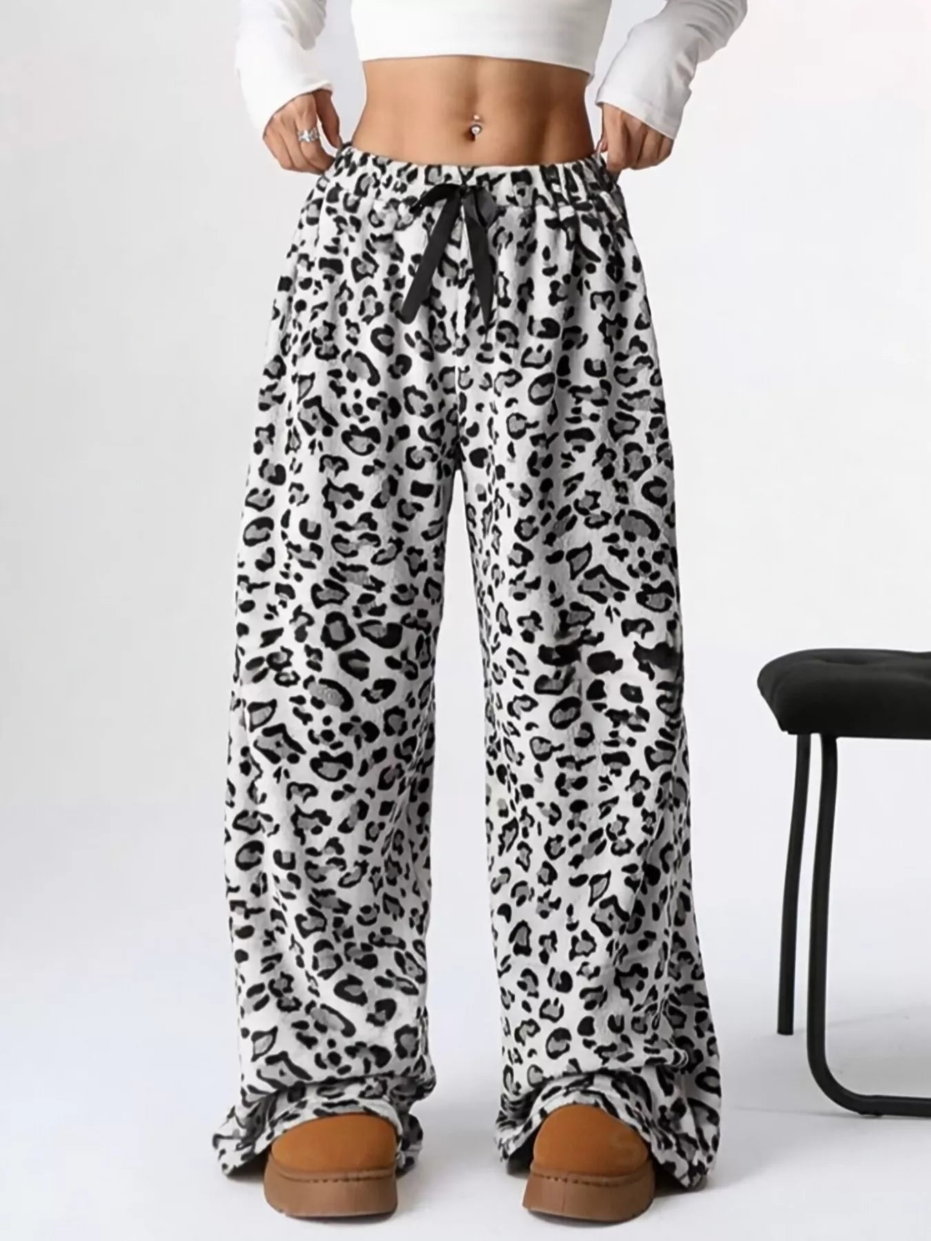 Leopard Wide Leg Pants - Seedandsoulful