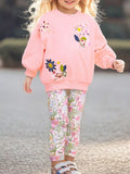 Children's Floral Sweatshirt & Leggings Set - Seedandsoulful