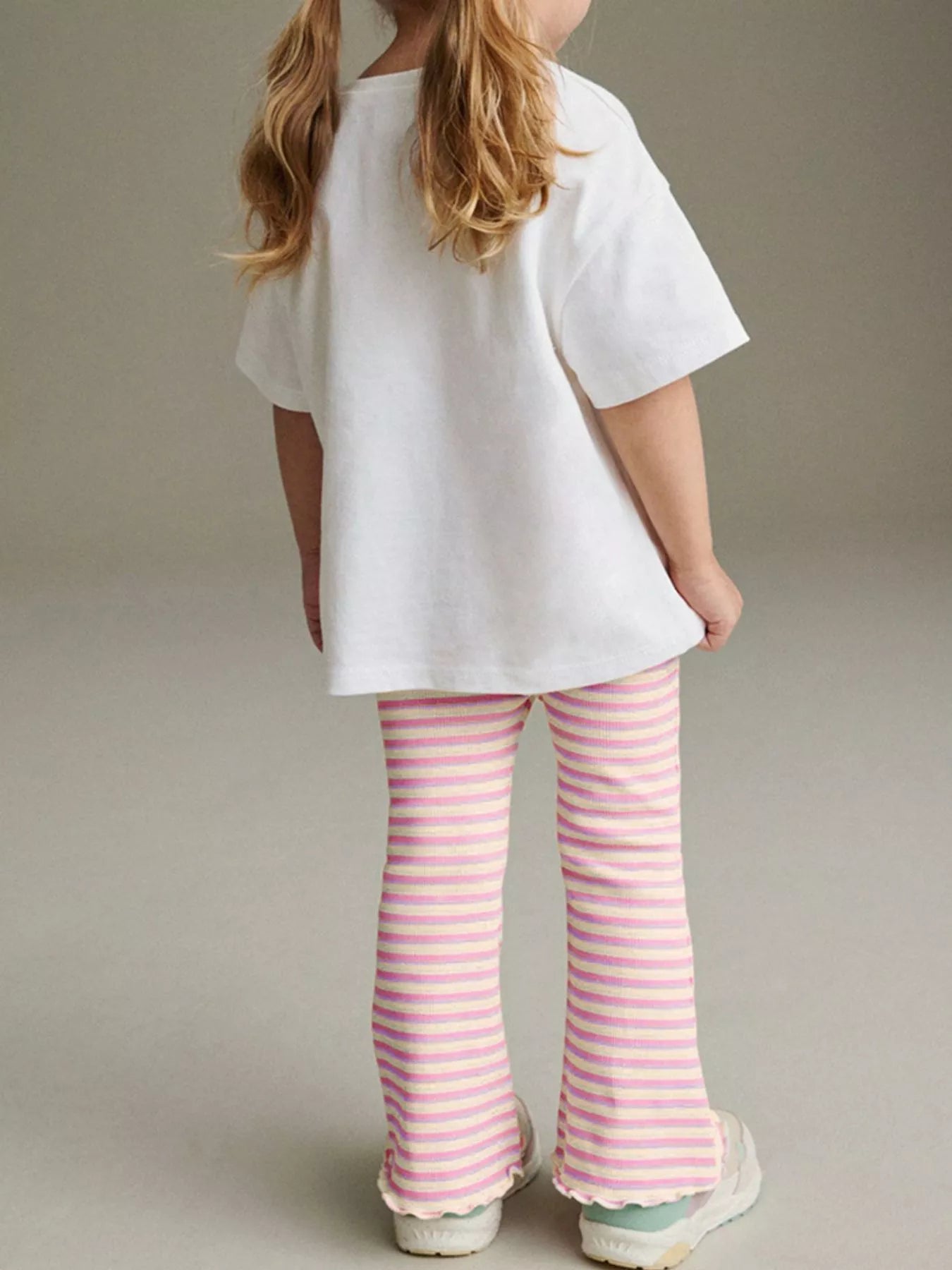 Children's Unicorn Graphic Tee and Striped Pants Set - Seedandsoulful
