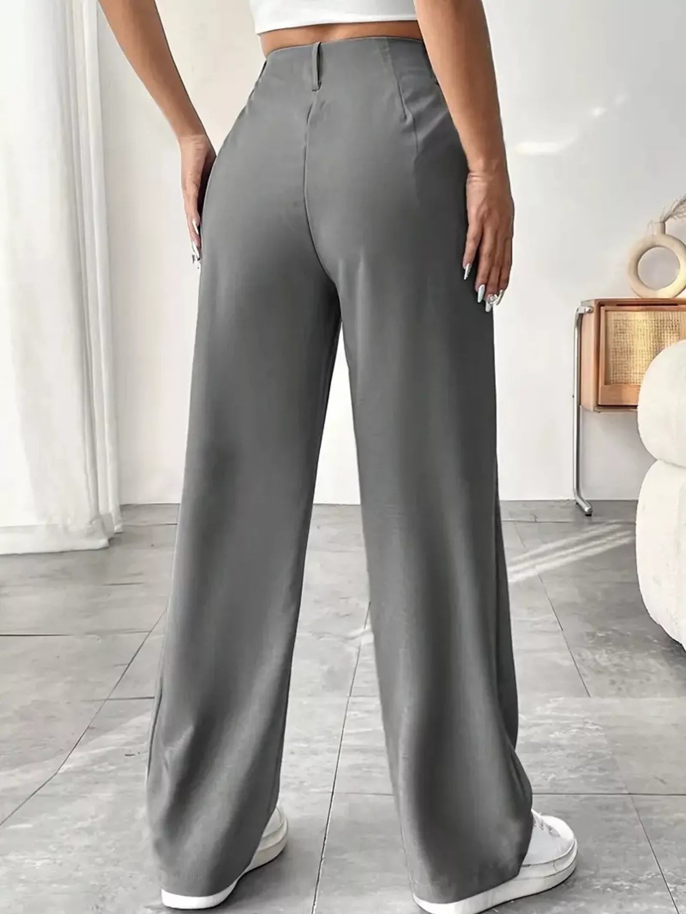 Wide Leg Pleated Pants - Seedandsoulful