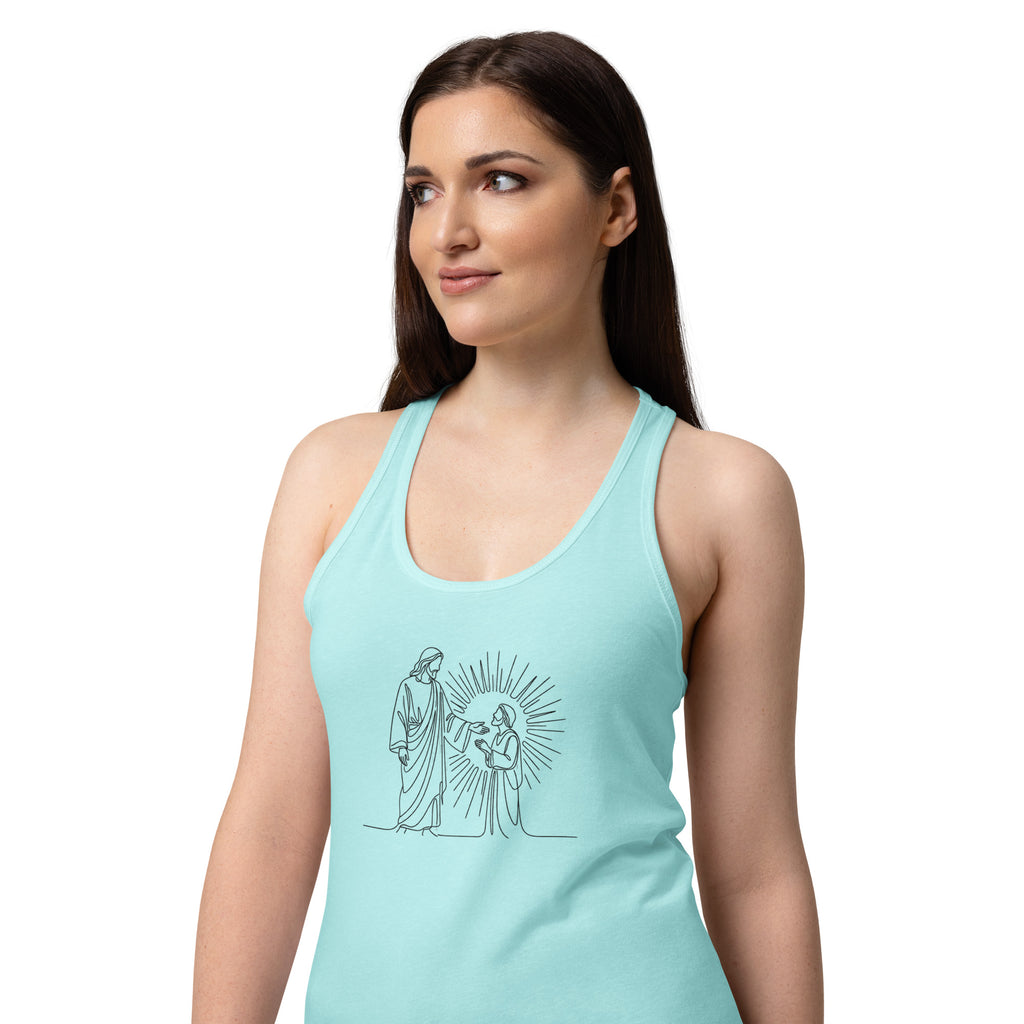 Women’s fitted racerback tank top - Seedandsoulful