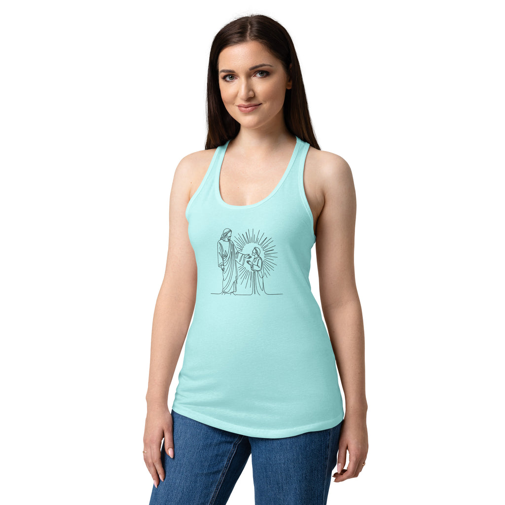 Women’s fitted racerback tank top - Seedandsoulful