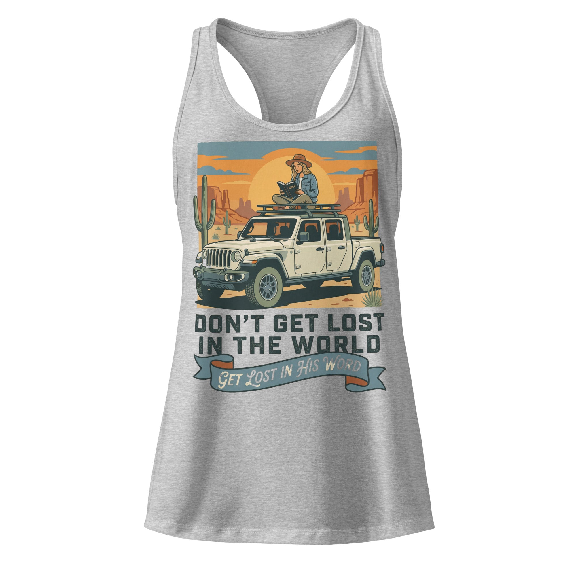 Women's Fitted Faith Racerback Tank | Seedandsoulful Cotton Blend Top - Seedandsoulful