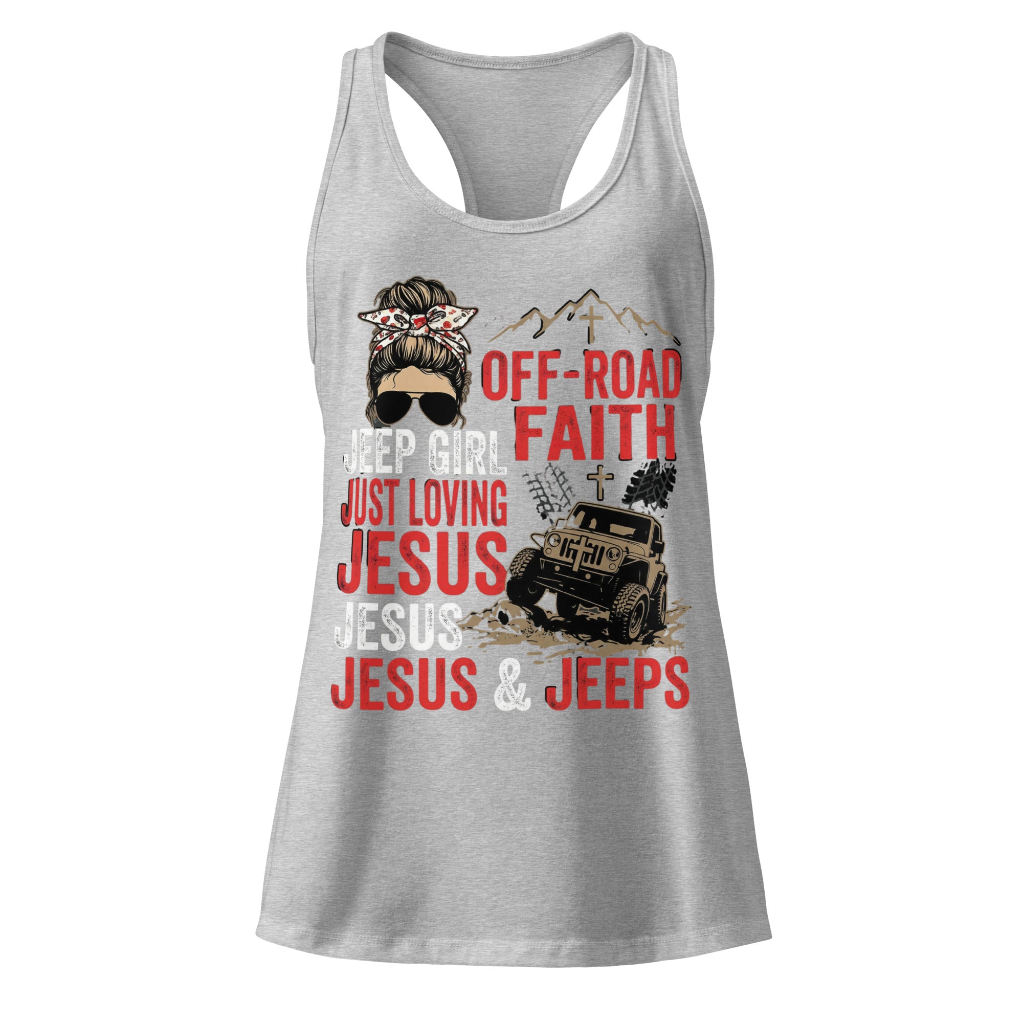 Women's Fitted Faith Racerback Tank | Seedandsoulful Soft Cotton Blend - Seedandsoulful