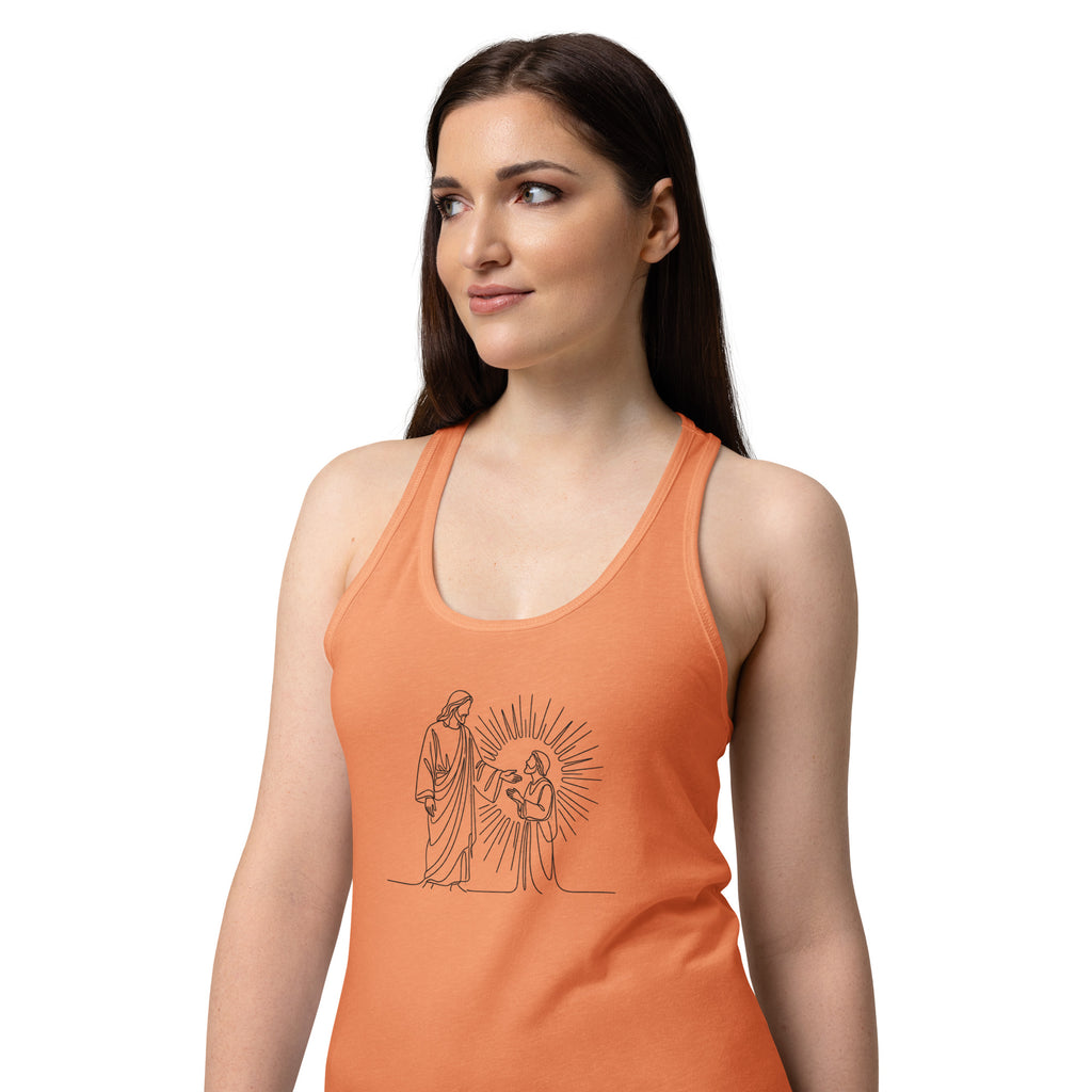 Women’s fitted racerback tank top - Seedandsoulful