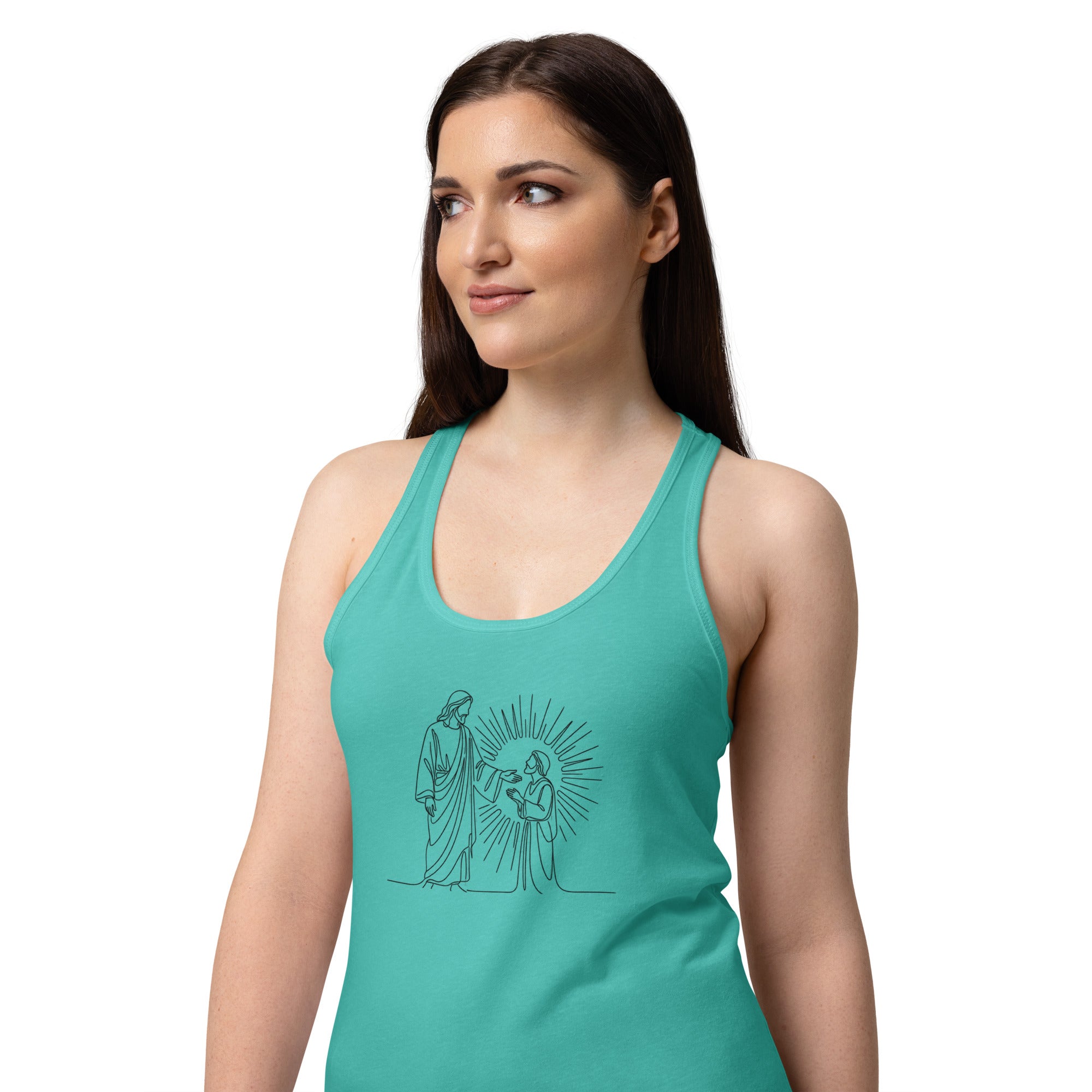 Women’s fitted racerback tank top - Seedandsoulful