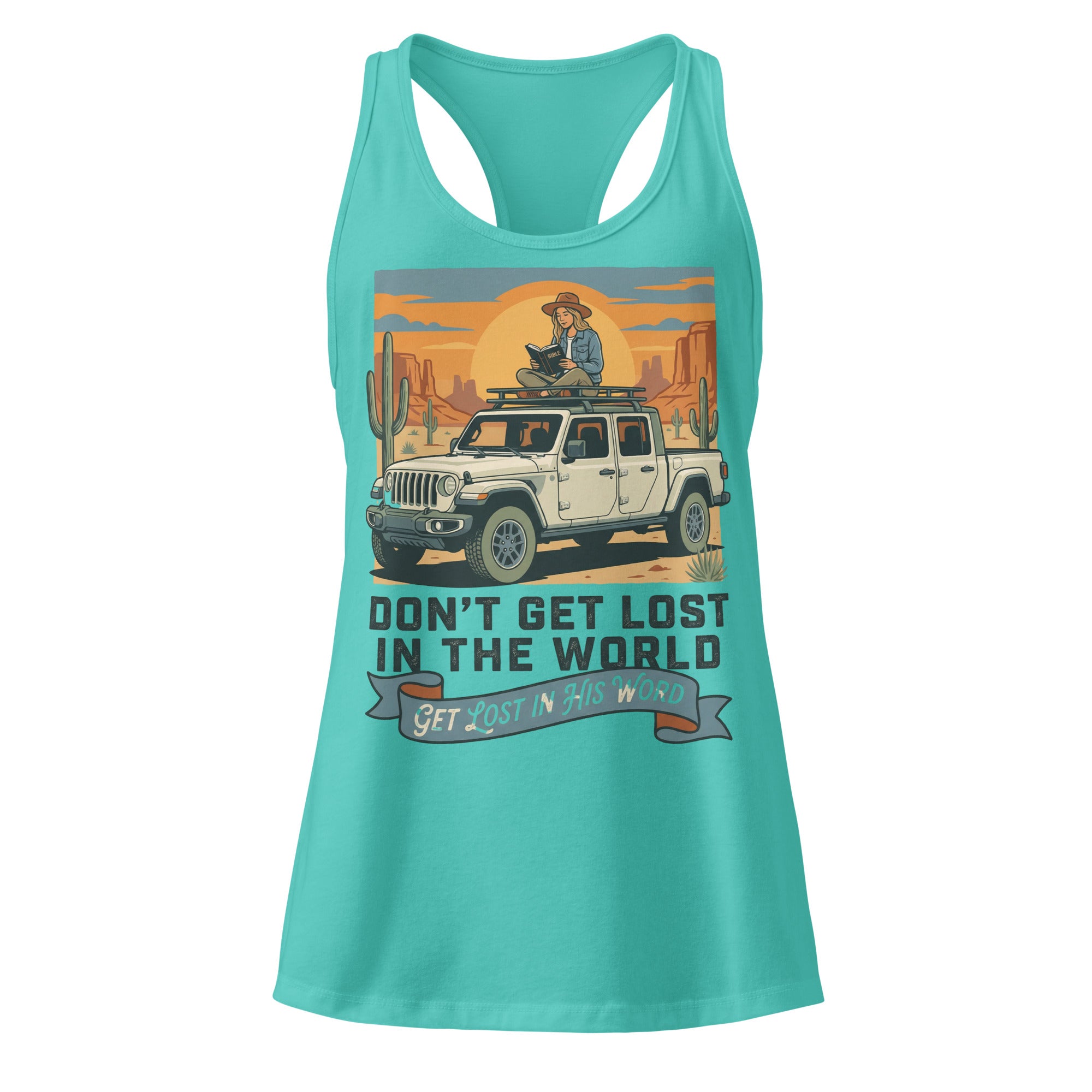 Women's Fitted Faith Racerback Tank | Seedandsoulful Cotton Blend Top - Seedandsoulful