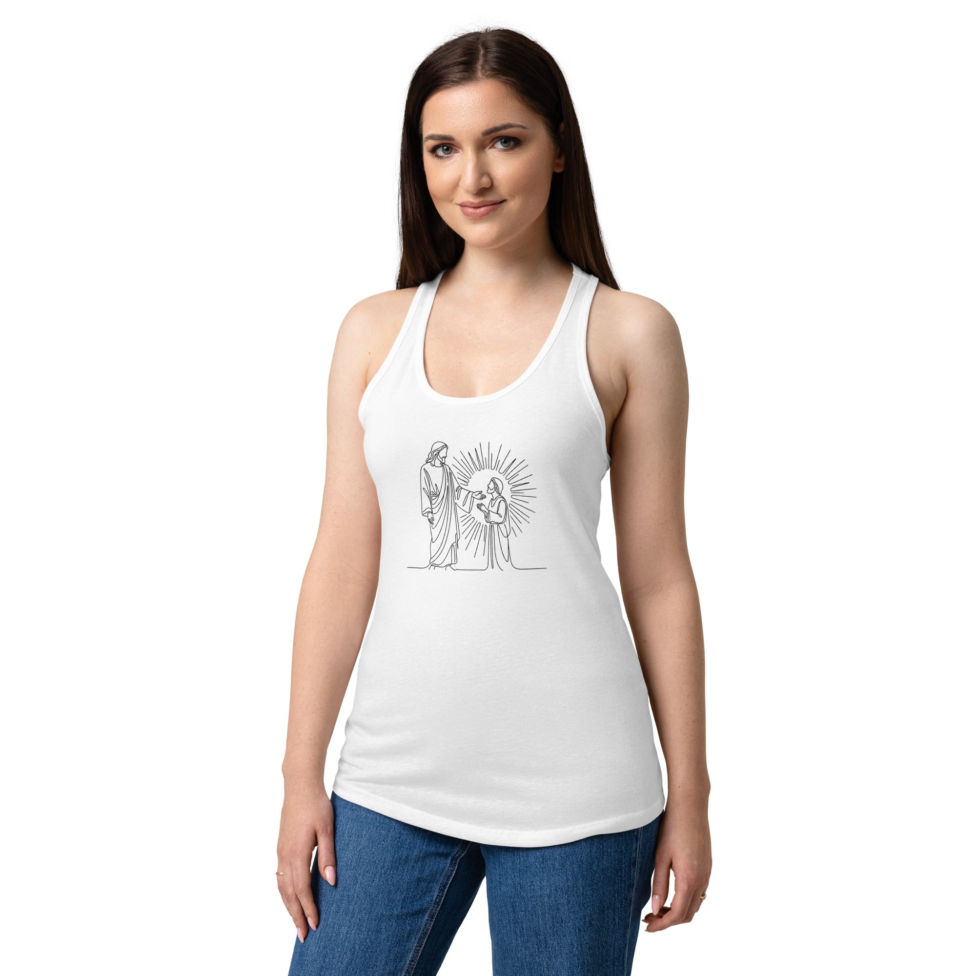 Women’s fitted racerback tank top - Seedandsoulful