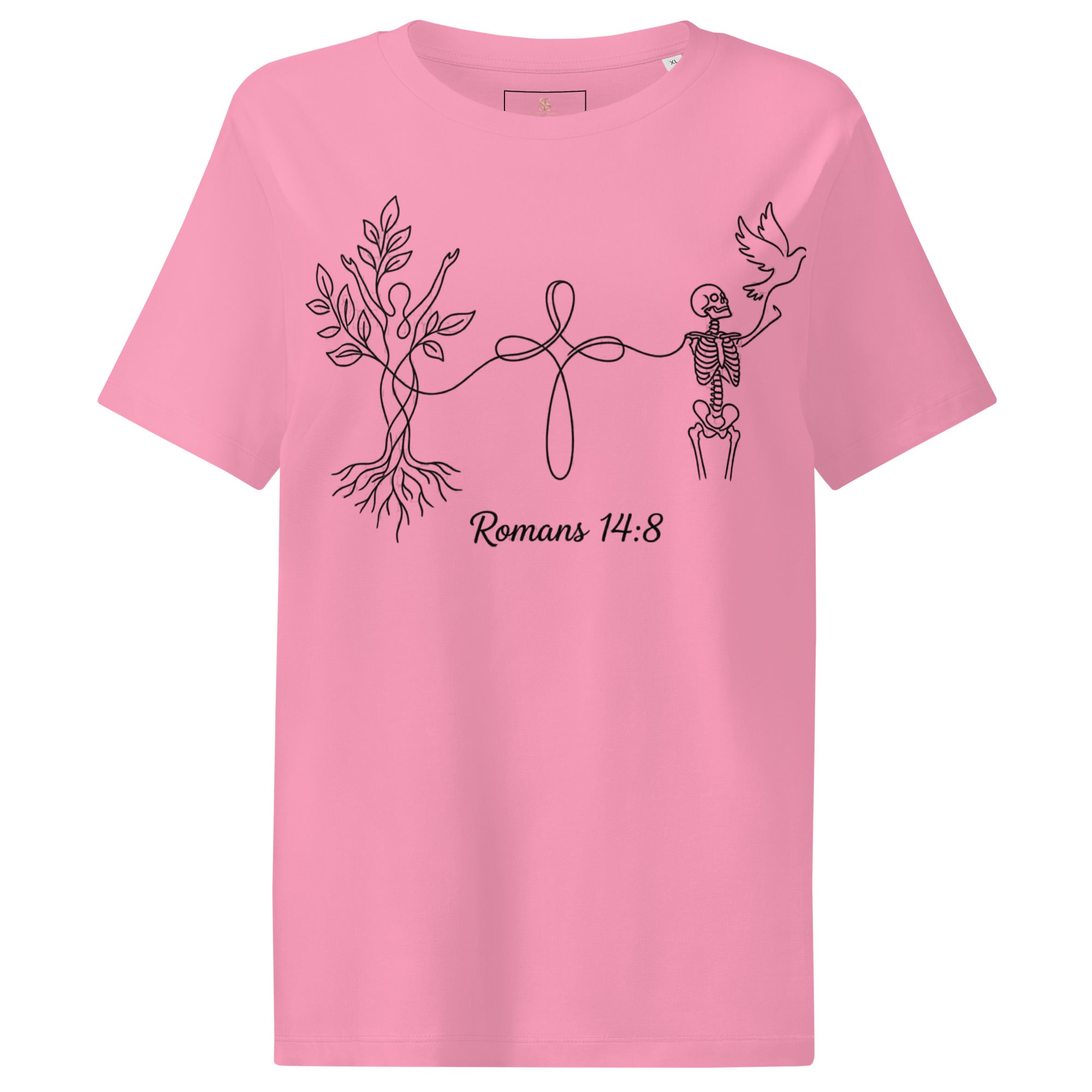 Women’s organic ribbed neck Romans 14:8 t-shirt - Seedandsoulful