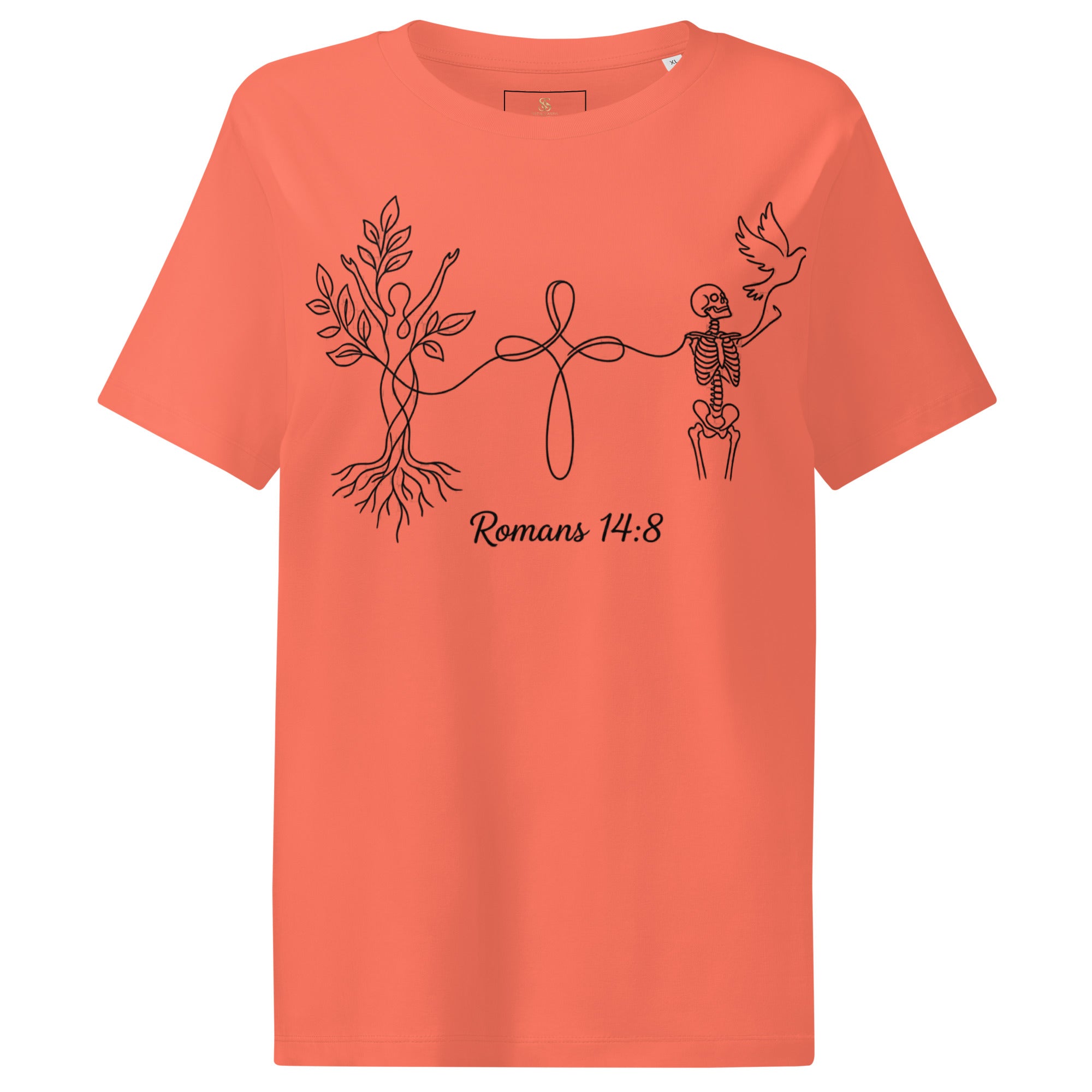 Women’s organic ribbed neck Romans 14:8 t-shirt - Seedandsoulful
