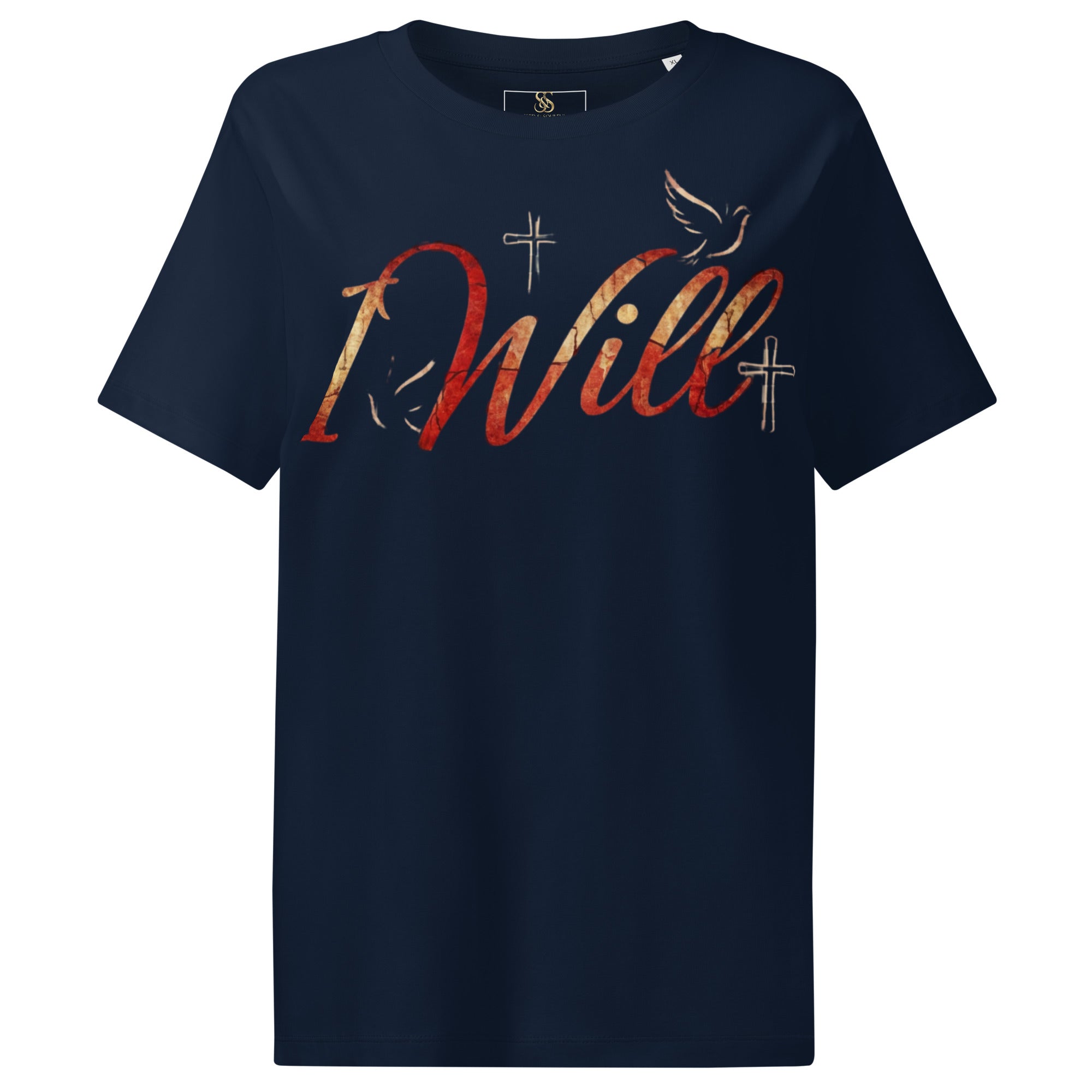 Women’s organic ribbed neck t-shirt I Will - Seedandsoulful