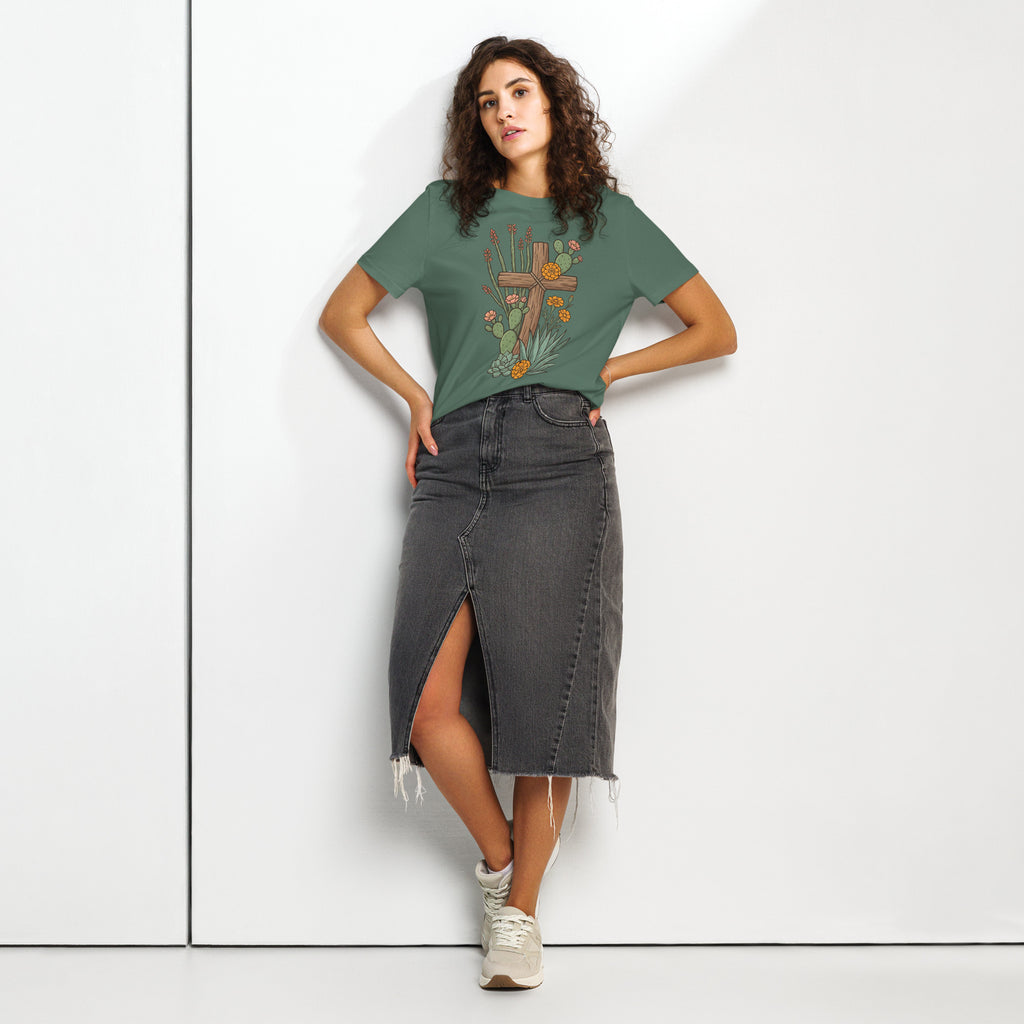 Women’s organic ribbed neck t-shirt - Seedandsoulful