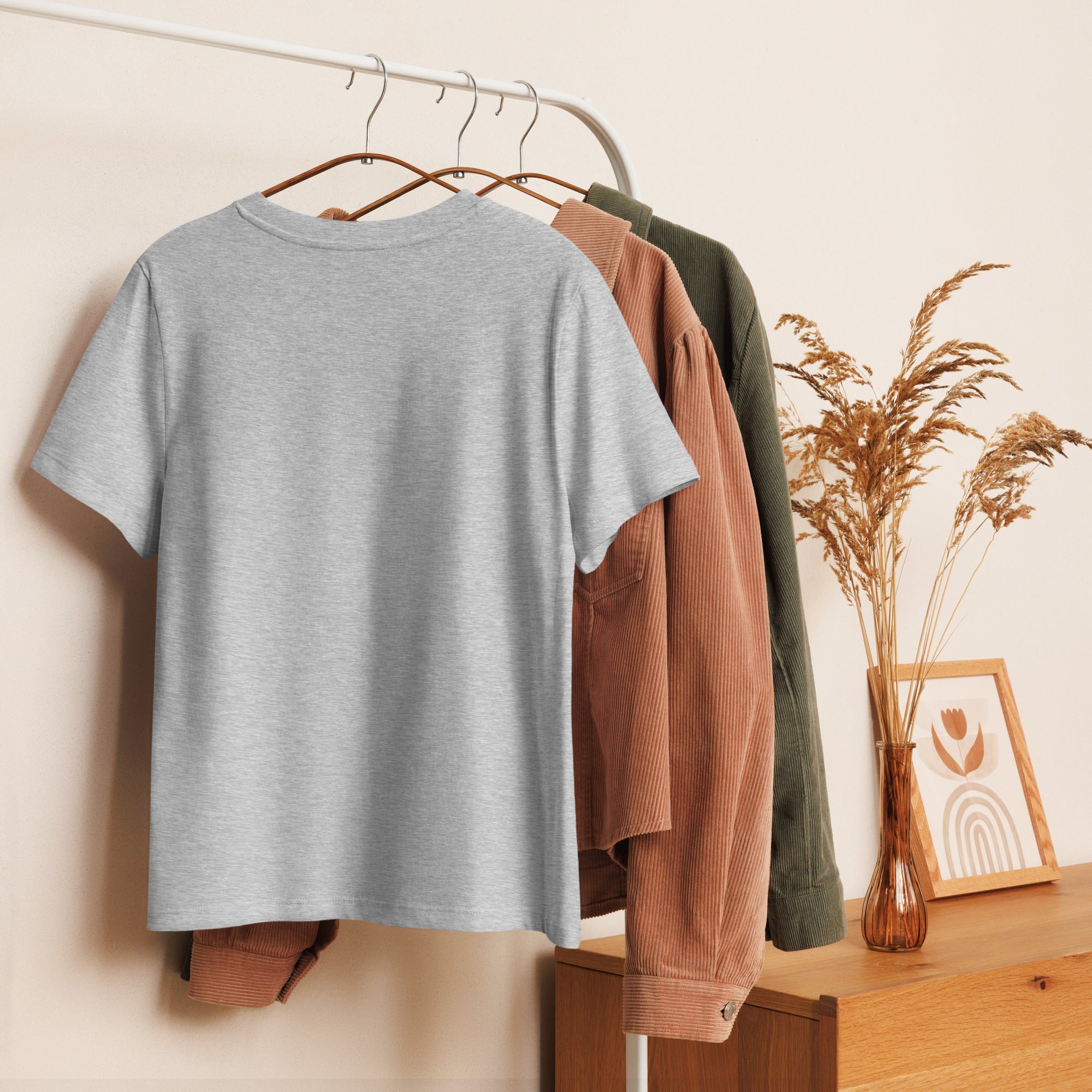 Women’s organic ribbed neck t-shirt - Seedandsoulful