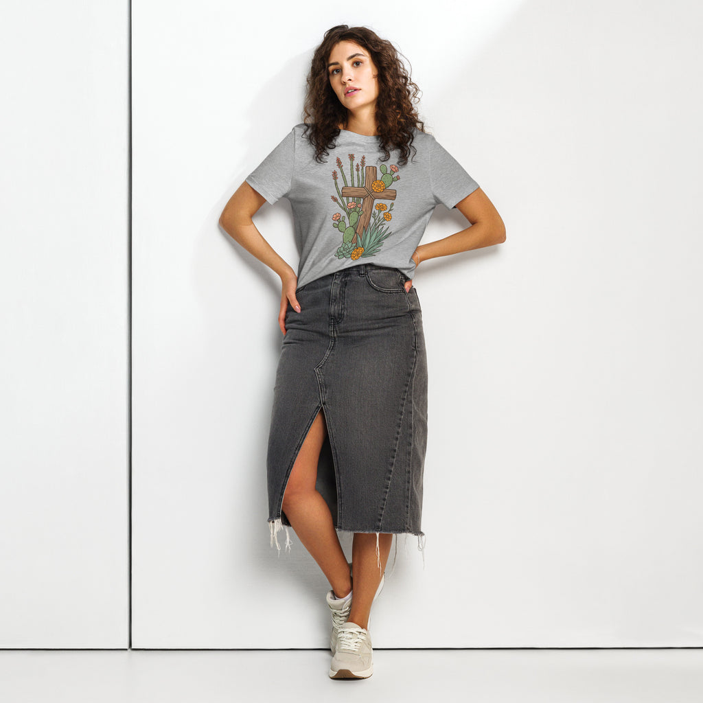 Women’s organic ribbed neck t-shirt - Seedandsoulful