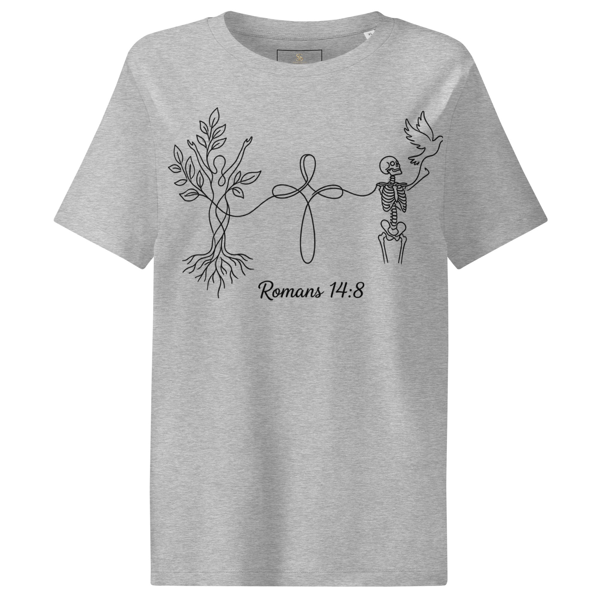 Women’s organic ribbed neck Romans 14:8 t-shirt - Seedandsoulful