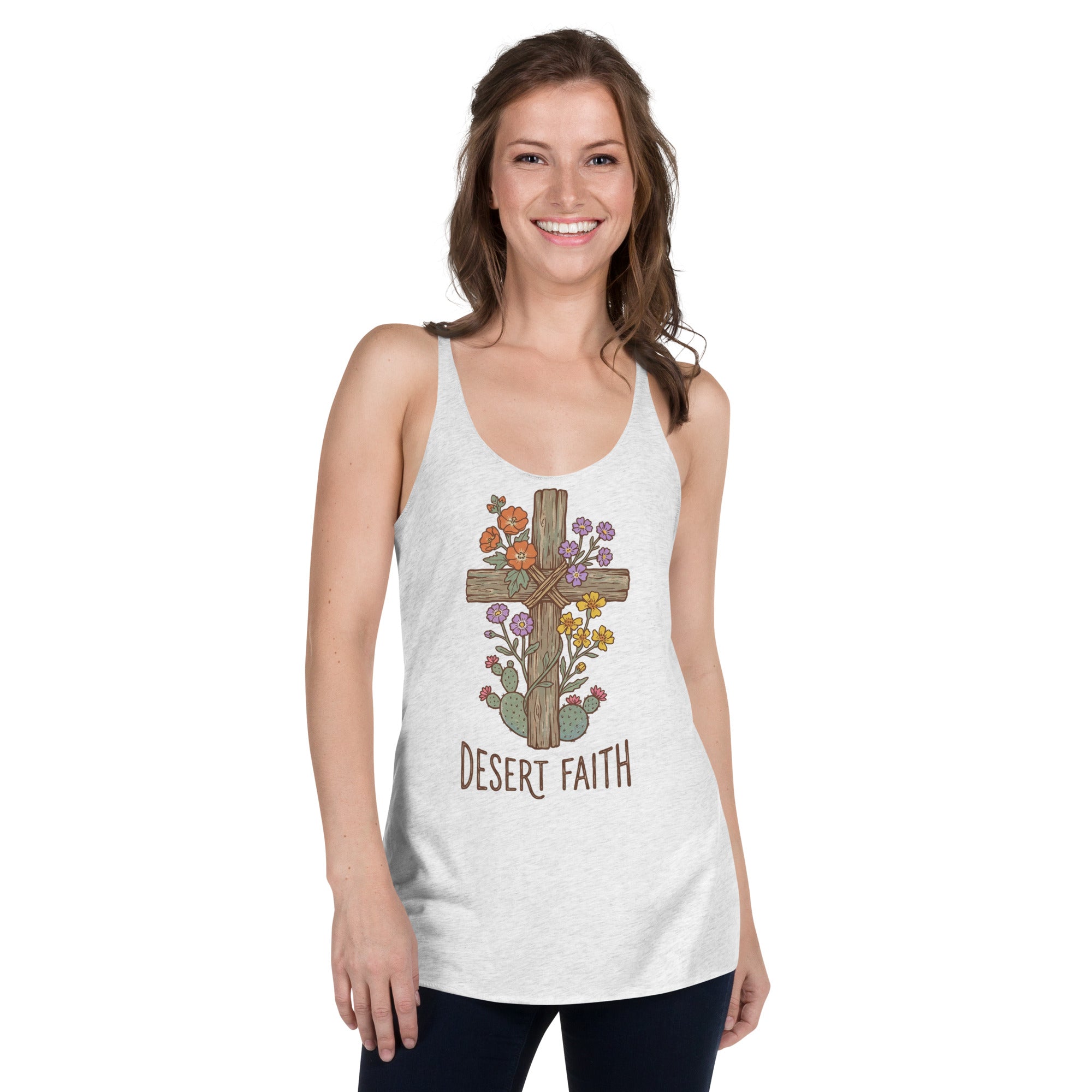 Women's Faith Racerback Tank | Comfortable Activewear for Believers - Seedandsoulful