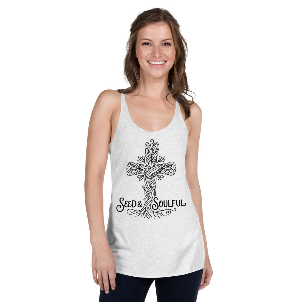 Women's Faith Racerback Tank | Soft Tri - Blend Active Top - Seedandsoulful