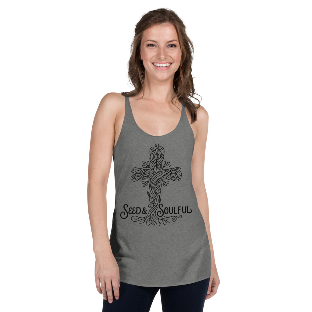 Women's Faith Racerback Tank | Soft Tri - Blend Active Top - Seedandsoulful