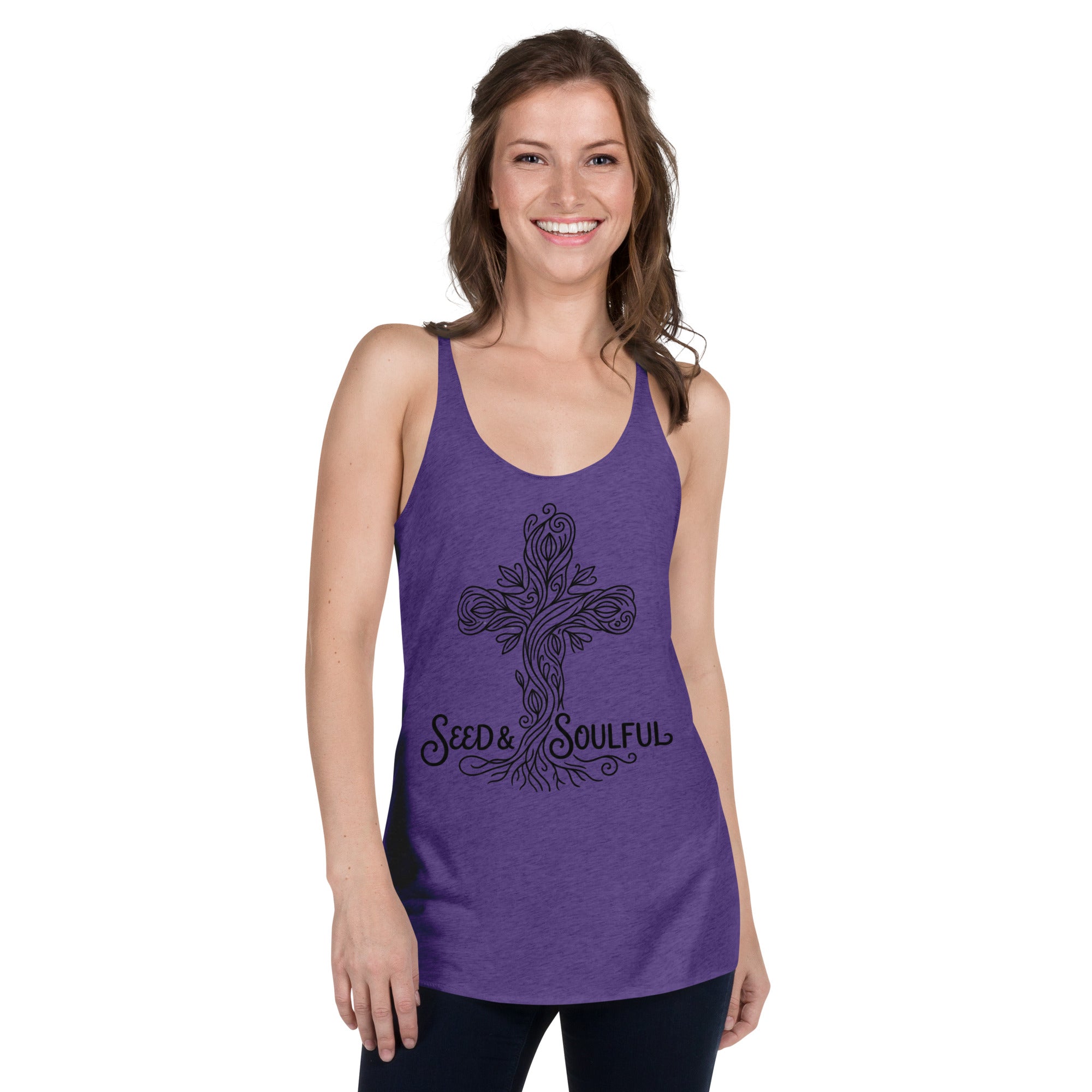 Women's Faith Racerback Tank | Soft Tri - Blend Active Top - Seedandsoulful