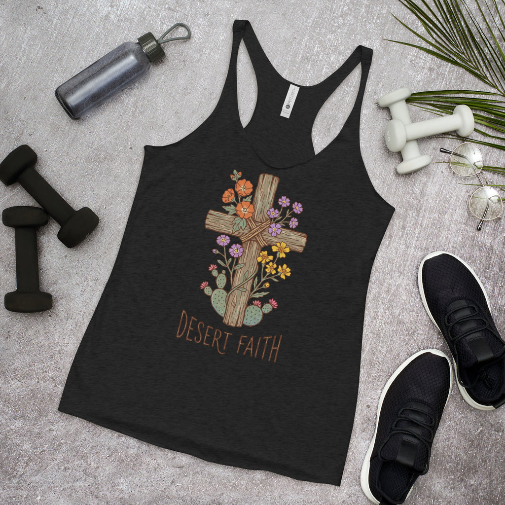 Women's Faith Racerback Tank | Comfortable Activewear for Believers - Seedandsoulful