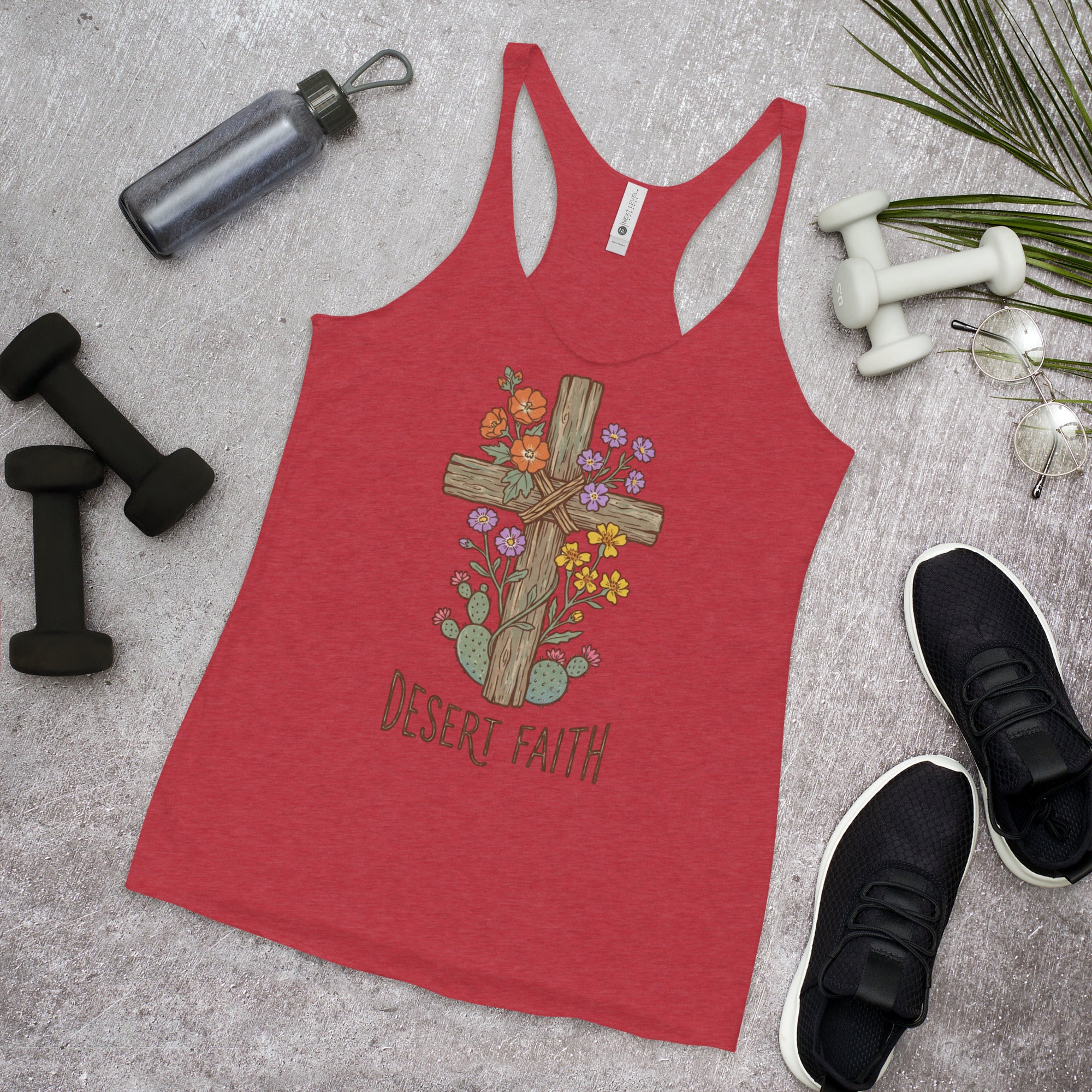 Women's Faith Racerback Tank | Comfortable Activewear for Believers - Seedandsoulful