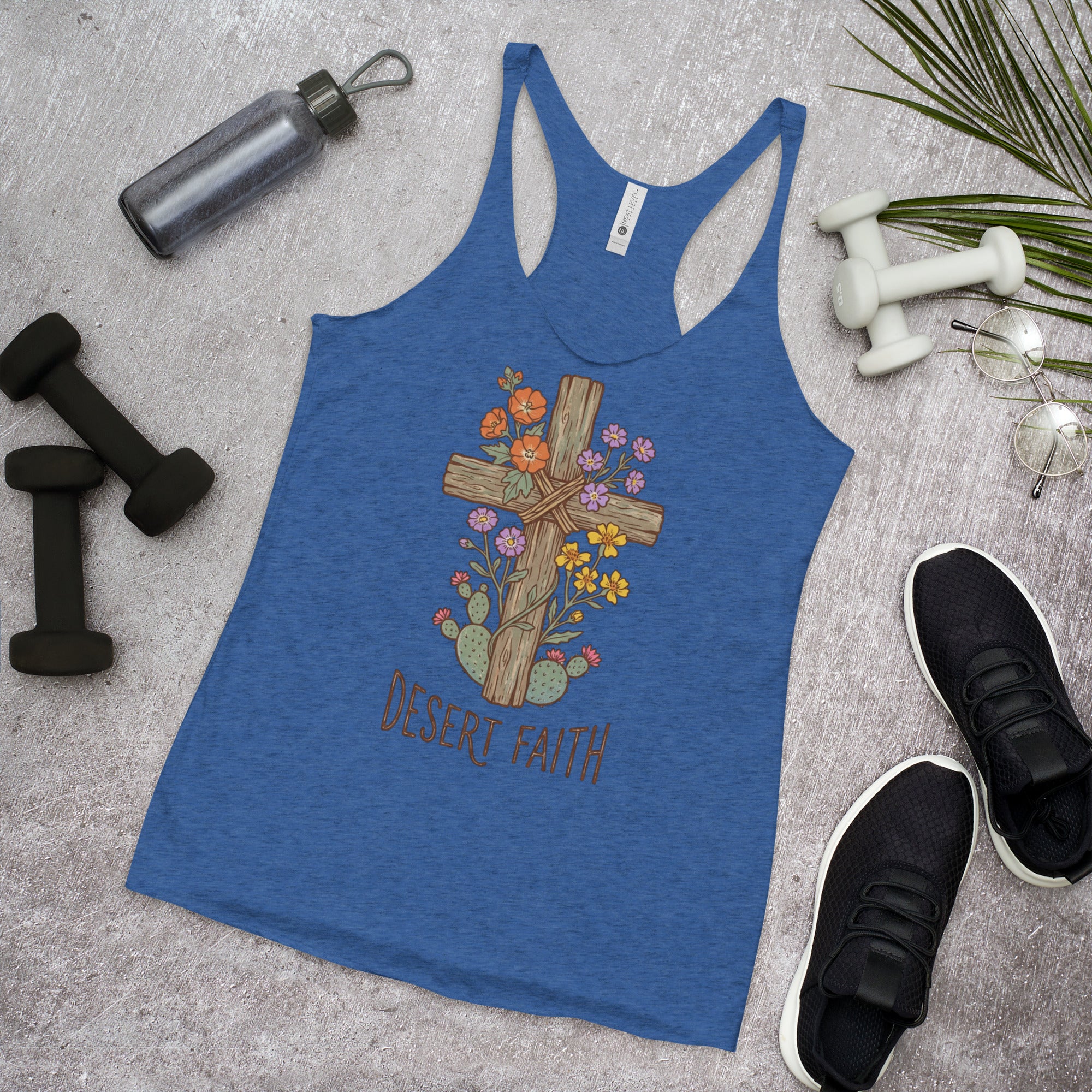 Women's Faith Racerback Tank | Comfortable Activewear for Believers - Seedandsoulful