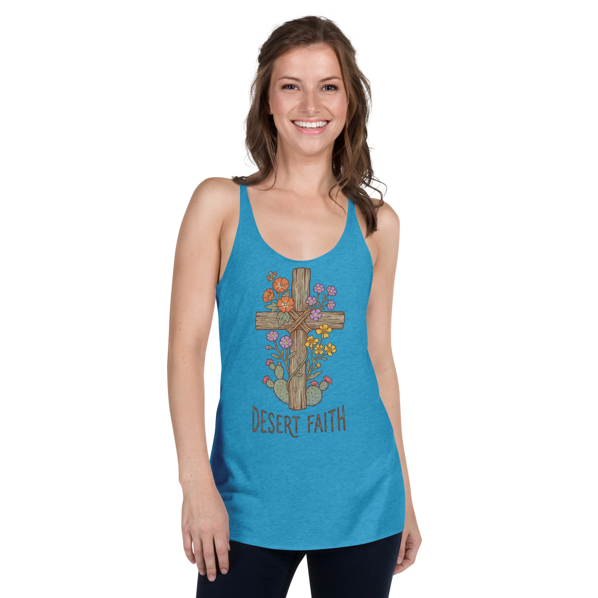 Women's Faith Racerback Tank | Comfortable Activewear for Believers - Seedandsoulful