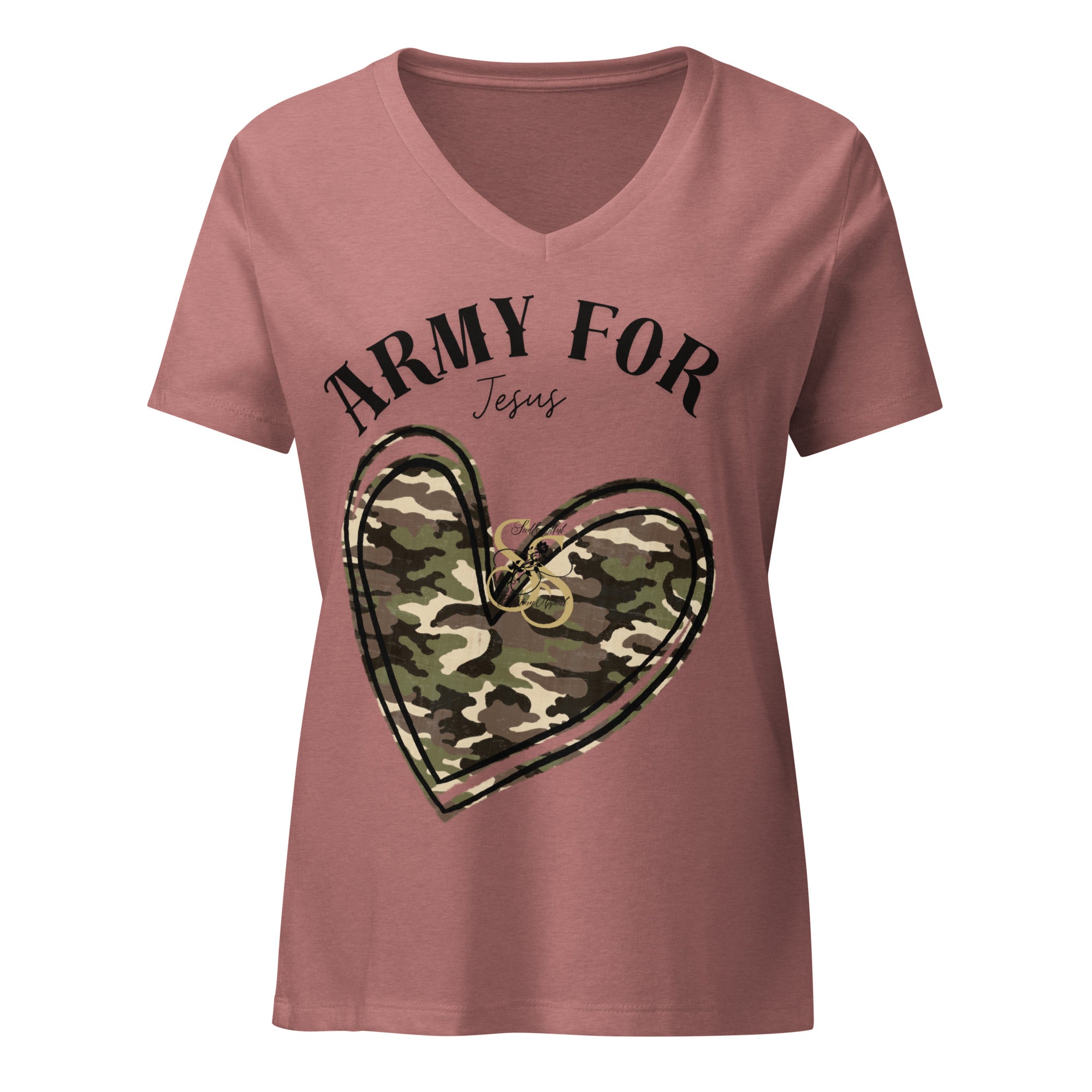 Seedandsoulful Women's Relaxed V - Neck T-Shirt | Faith Apparel - Seedandsoulful