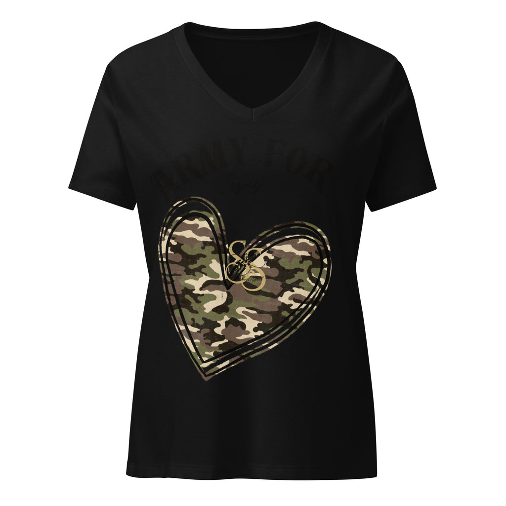 Seedandsoulful Women's Relaxed V - Neck T-Shirt | Faith Apparel - Seedandsoulful