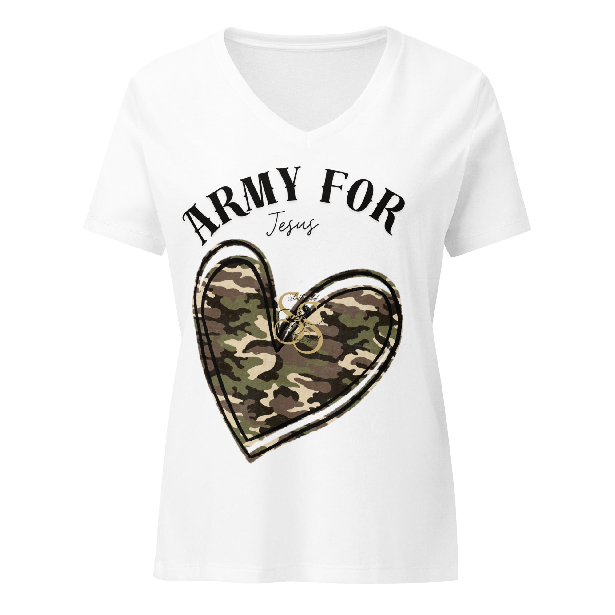 Seedandsoulful Women's Relaxed V - Neck T-Shirt | Faith Apparel - Seedandsoulful